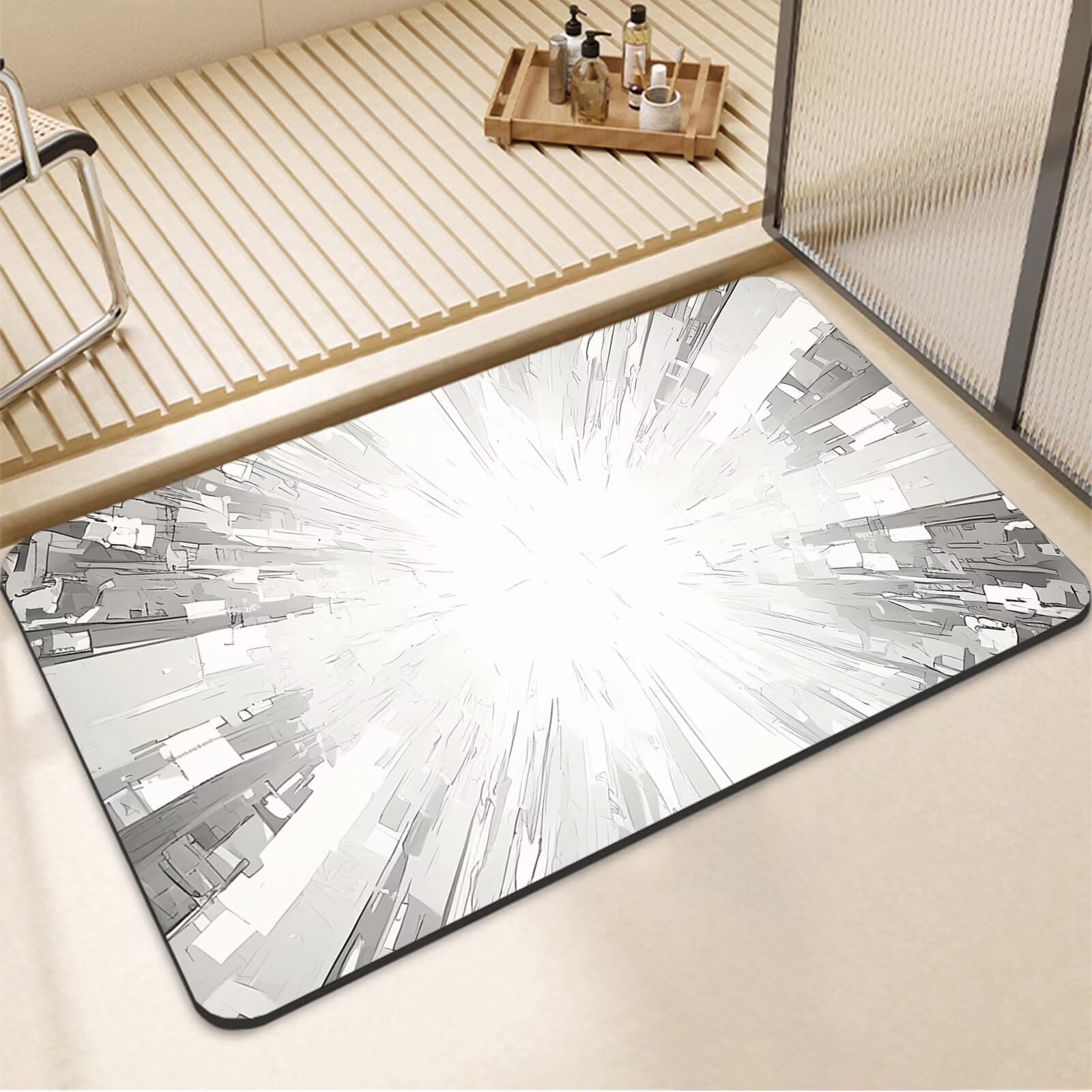 Tapis vaisselle et douche antidérapant au séchage rapide modèle Sunset