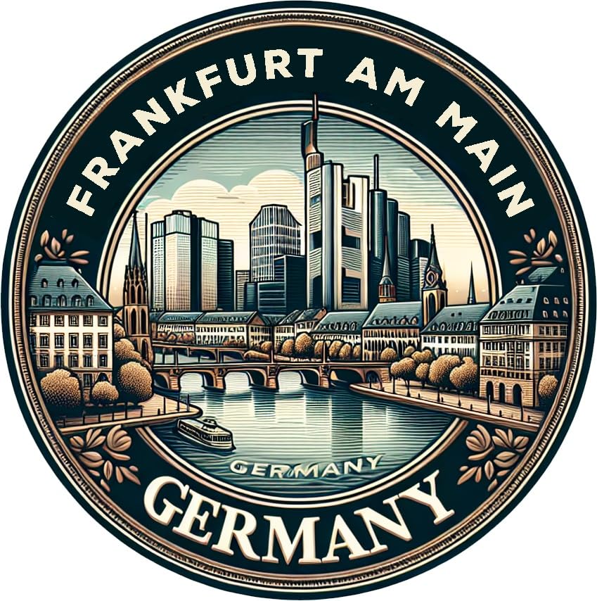 Imán Decorativo Souvenir Frankfurt am Main 5 cm miniatura 1