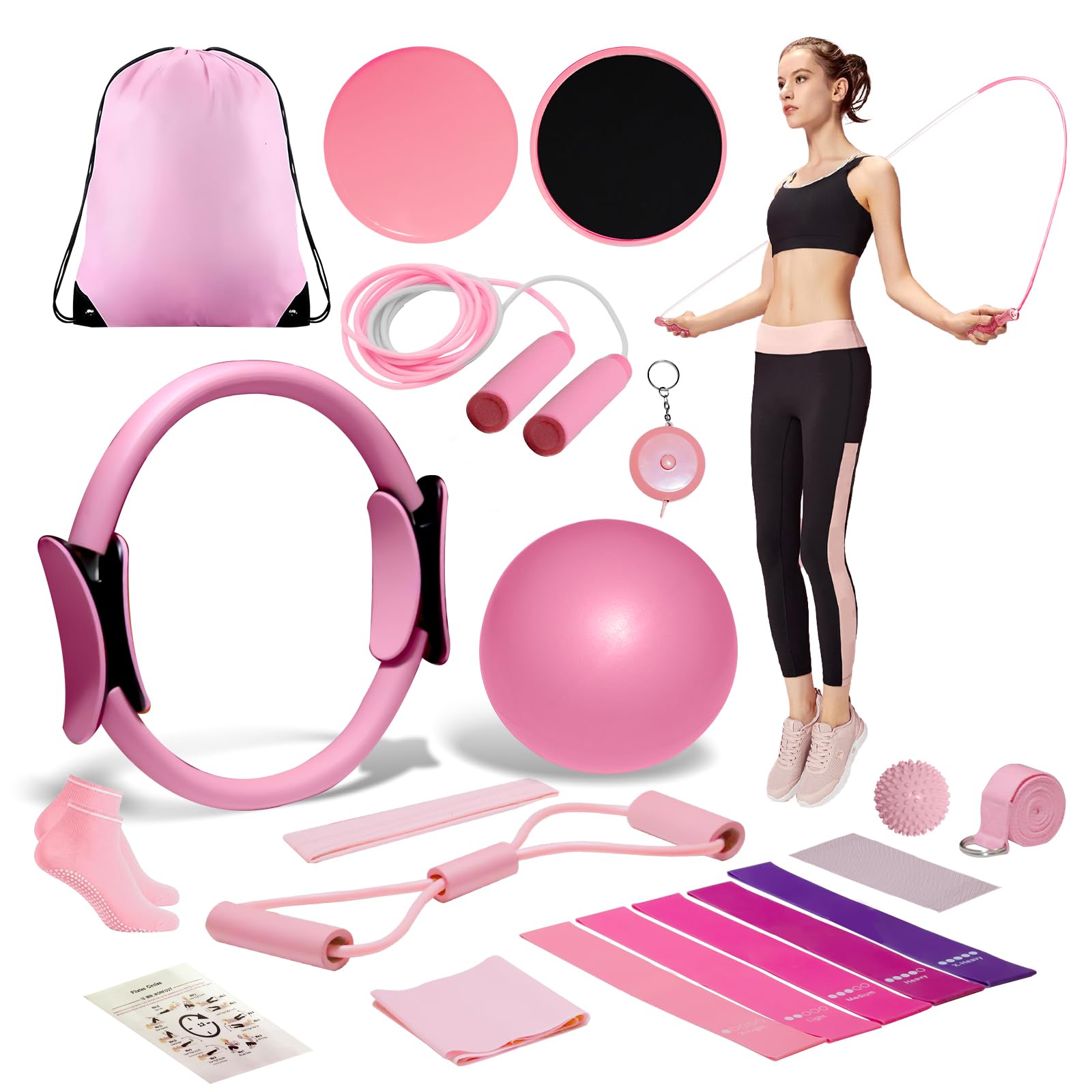 Pilates Kit For Home Workouts Clearance, Yoga Sets Pilates Kit For