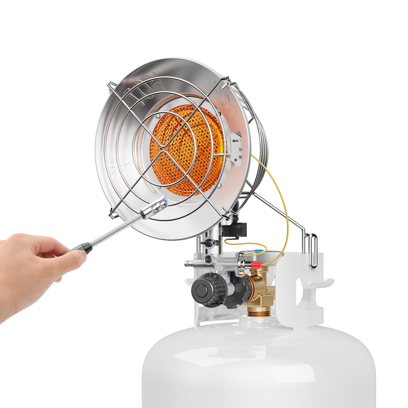 Hotdevil Portable Propane Heater Outdoor Adjustable Heat for Indoor Use  Camping Heater Propane Patio Heater with Tip-Over Safety Durable Outdoor