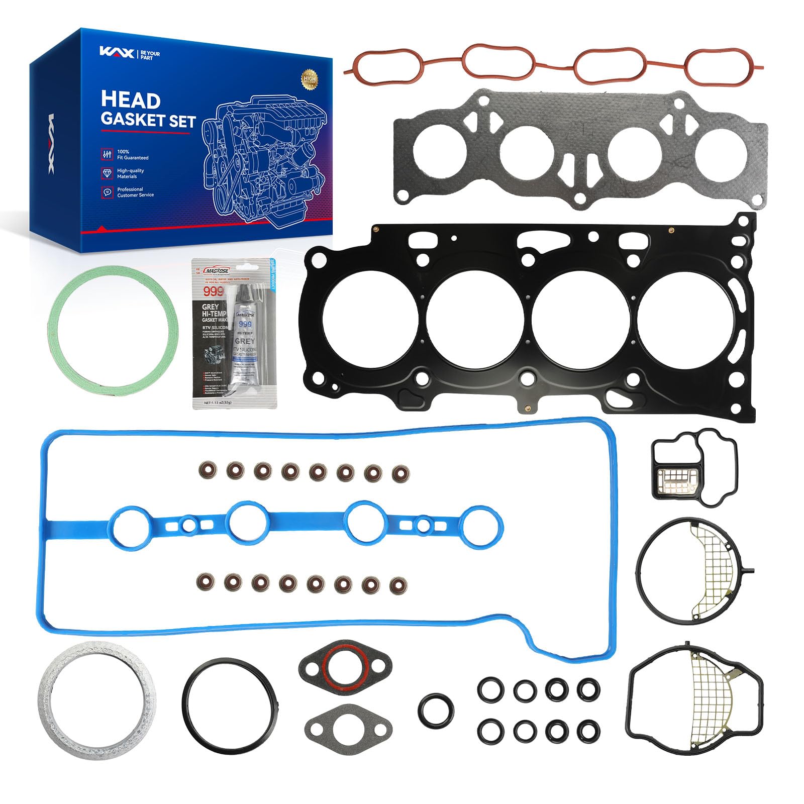KAX Head Gasket Set for Camry 2002-2011 2.4L, Toyota RAV4 2004-2008 2.4L