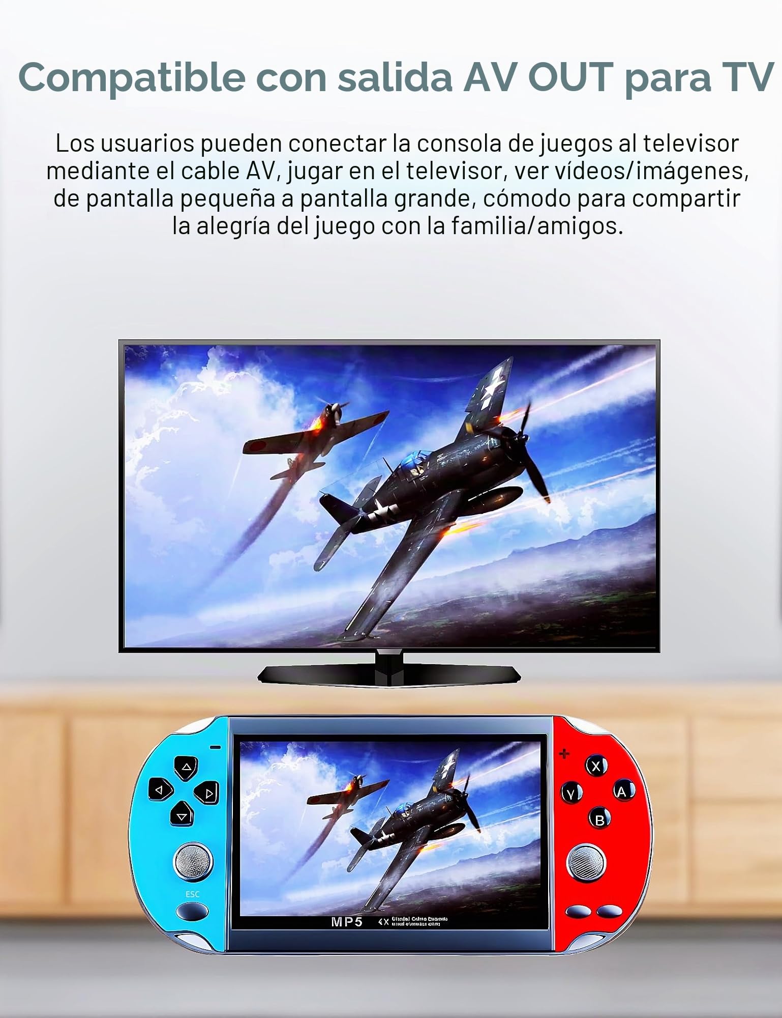 CZT Consola retro de 4,3 pulgadas con 3000 juegos incorporados, que soporta juegos archivados MP3/MP4, consola portátil para niños, simulador de arcade y regalos para niños (rojo azul)