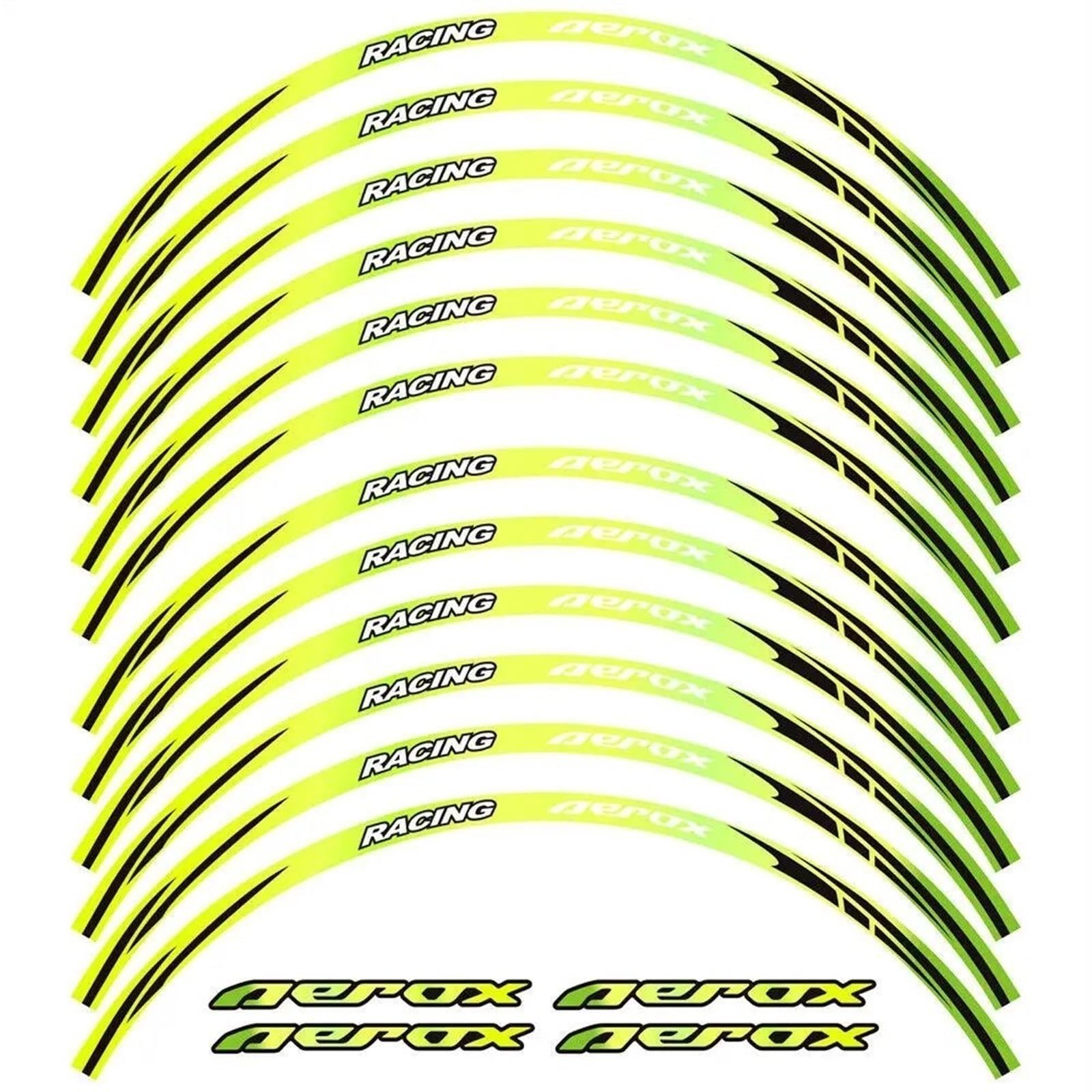 Motorcycle Wheel Sticker Reflective Decal Rim Waterproof for Yamaha NVX155 for Aerox 155(Color19)