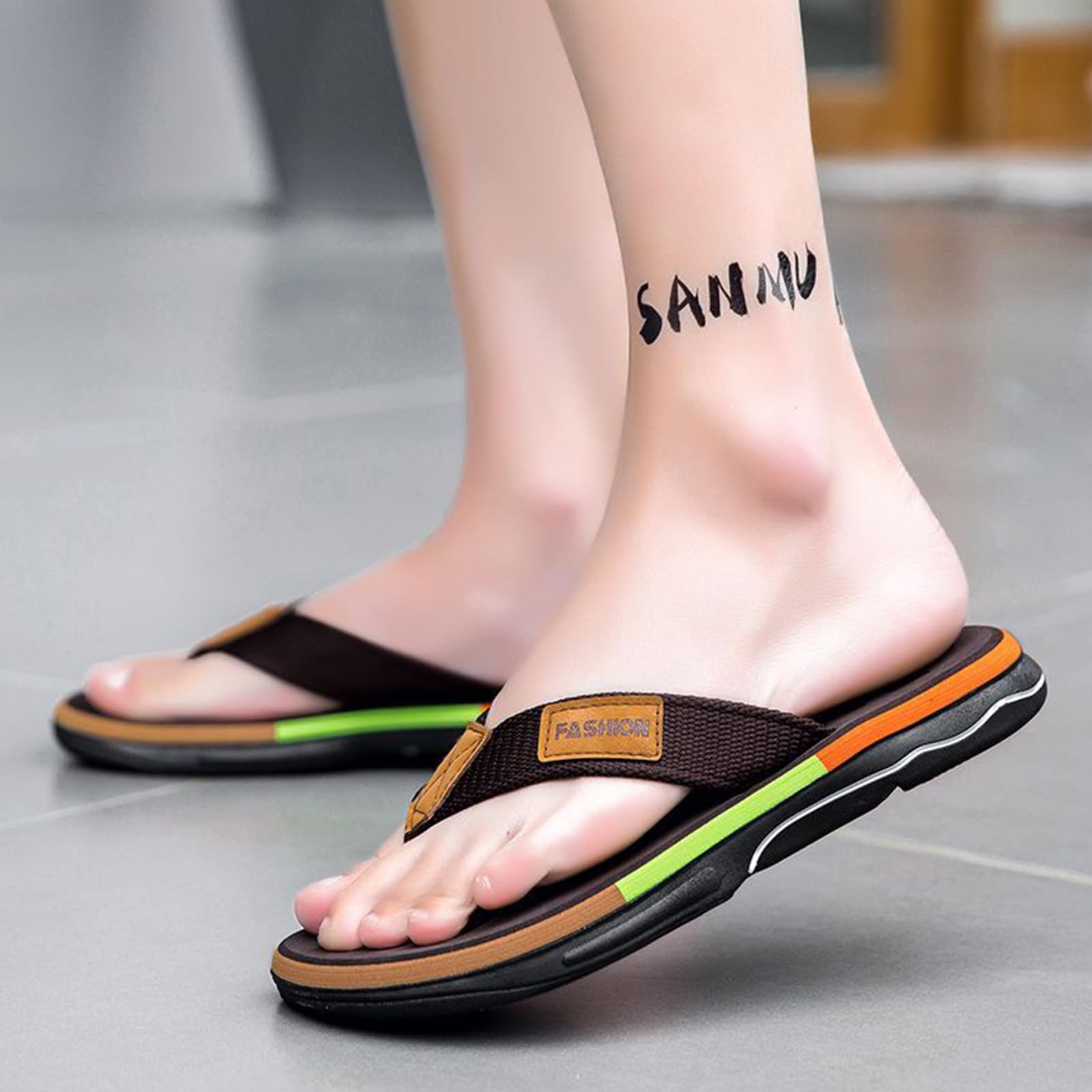 Chanclas antideslizantes para hombre, cómodas, para caminar, para interiores y exteriores - 3