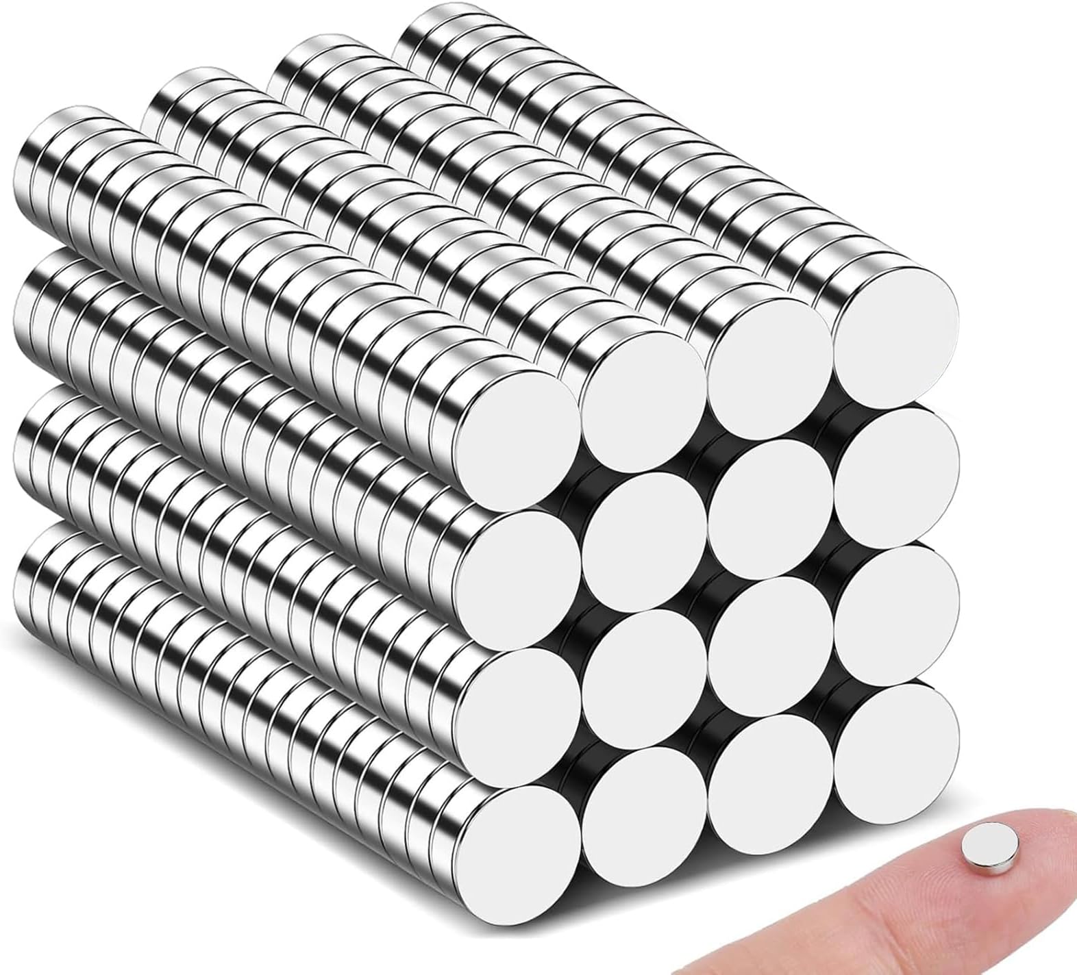 320Pcs Small Neodymium Magnets, 6x2mm Small Rare Earth Magnet Mini Magnets for Whiteboard, Office, School, STEM Measurement Kit, Science Experiments
