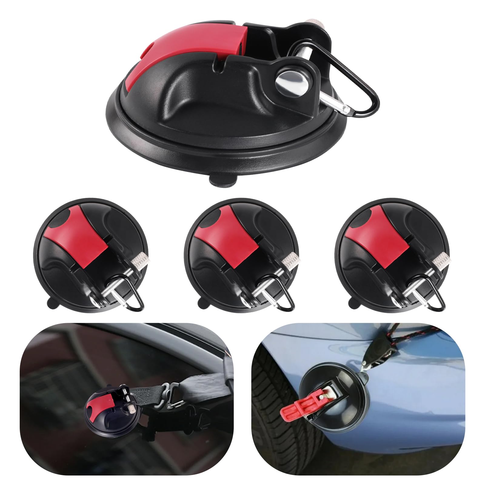 Ganci a ventosa, 4 pezzi Ventose con ganci Presa forte Portata massima 30KG per Campeggio Camper Bagagli Teloni Auto Tenditori Casa Attrezzatura per camper Accessori per camper