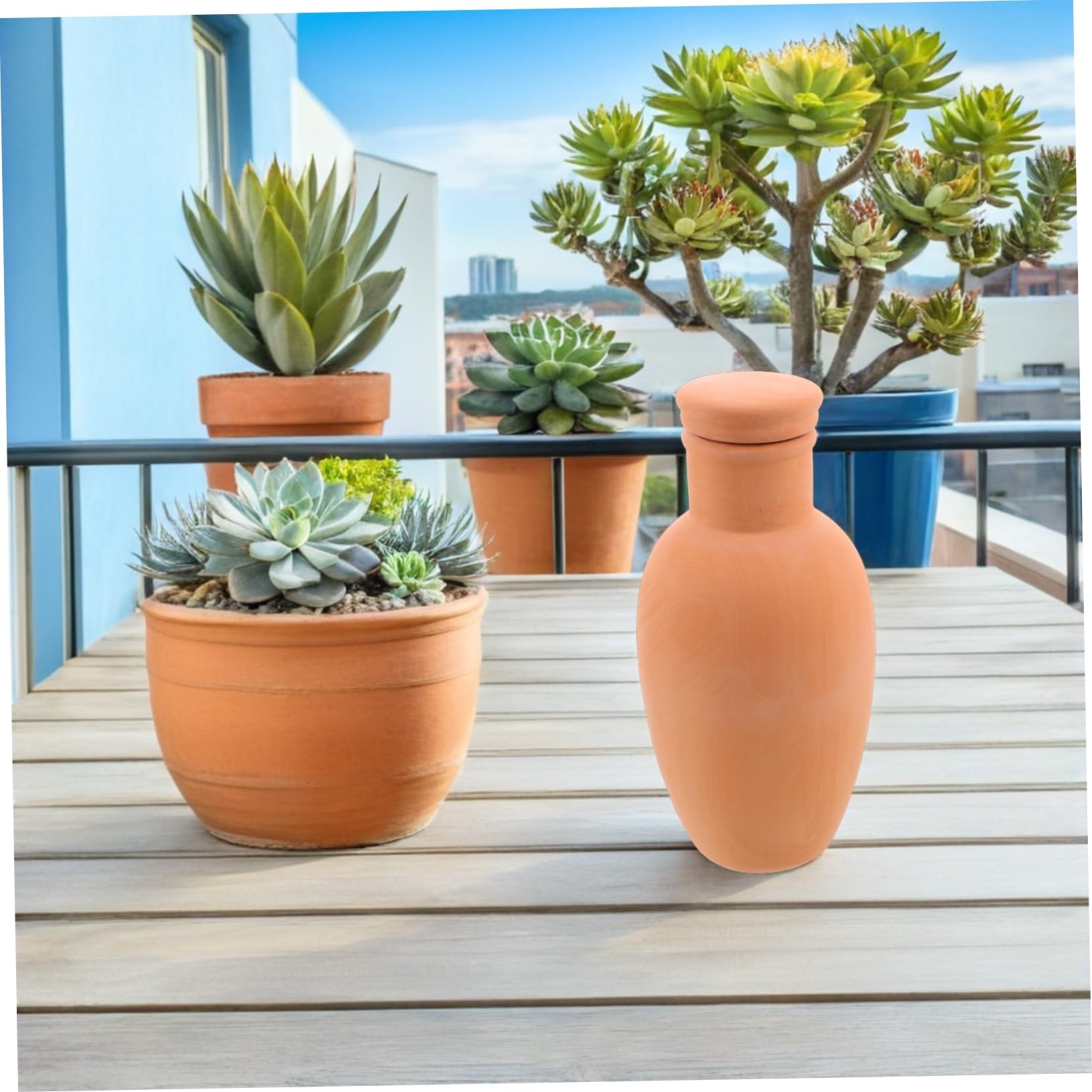 BESPORTBLE Piquets D'arrosage Automatique en Terre Cuite 4 Pièces : Système D'arrosage Automatique pour Plantes D'intérieur Et D'extérieur – Piquets D'arrosage pour