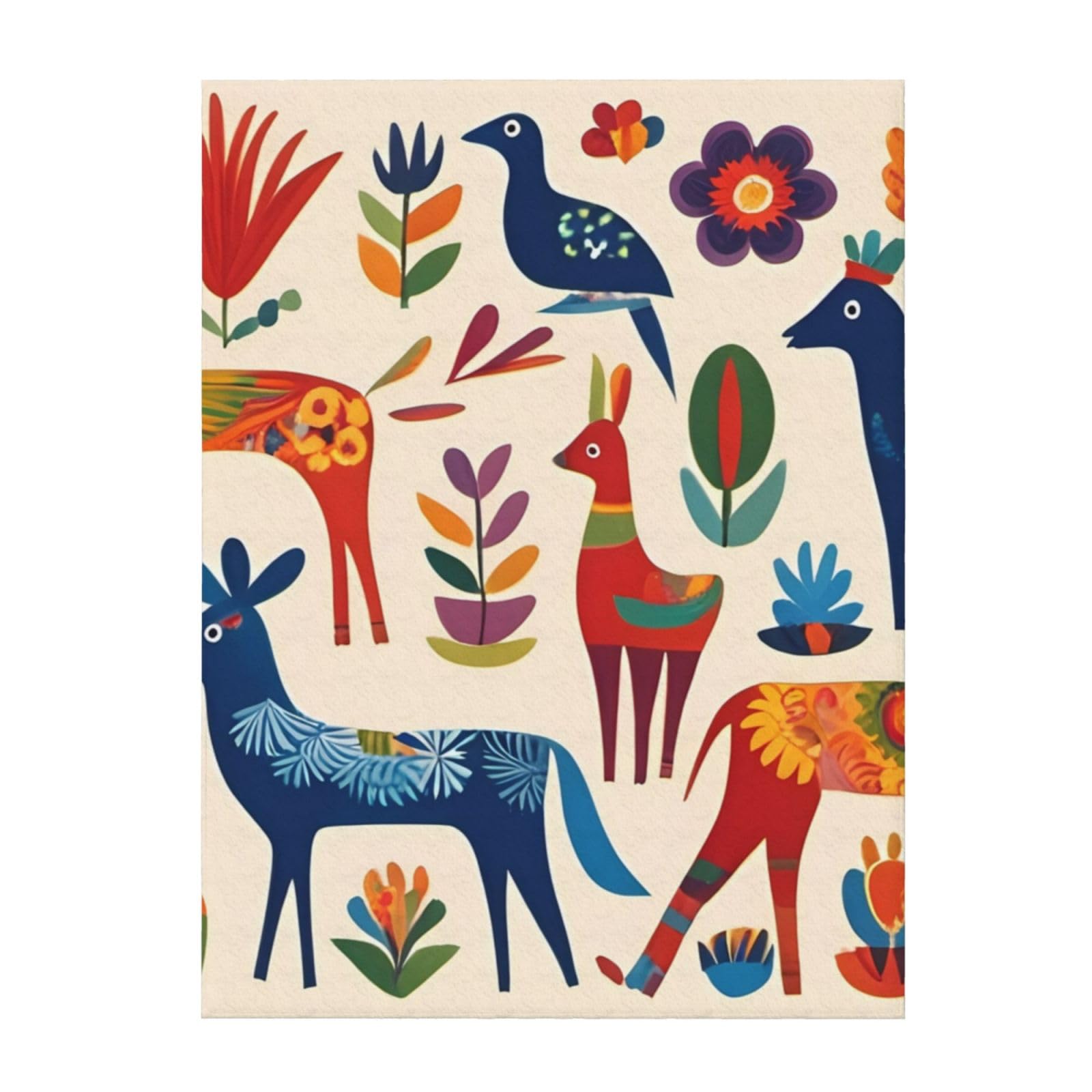 Couverture animaux Otomi légère et chaude pour protéger canapé et lit