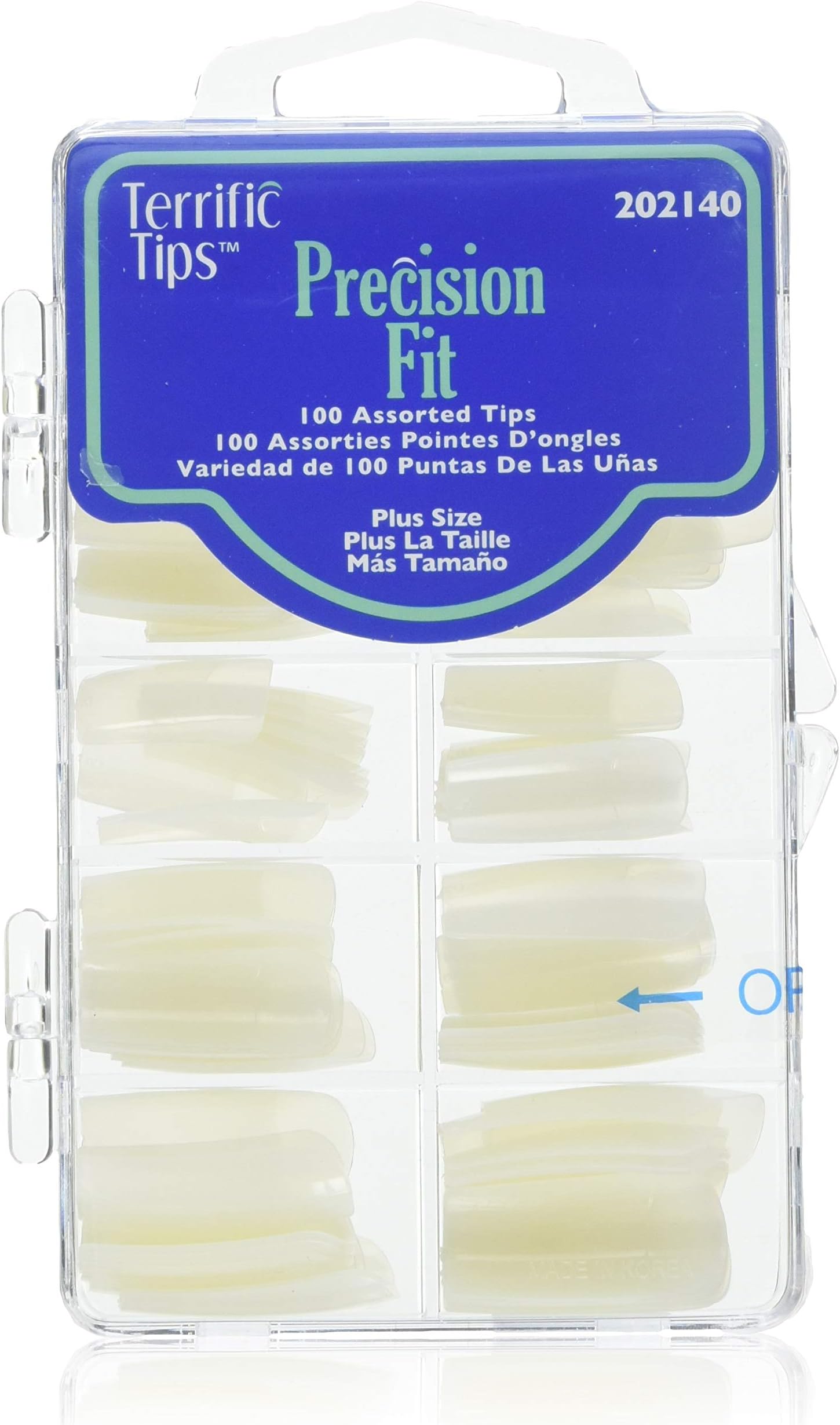 Precision Fit Plus Size Natural Nail Tips
