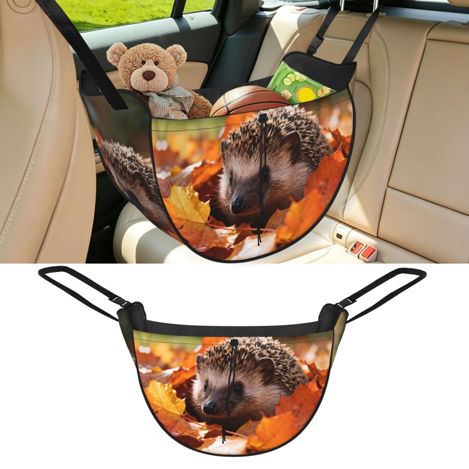 CNTDBU Cute hedgehog Car Seat Organizer-Backseat Storage Bag for Travel