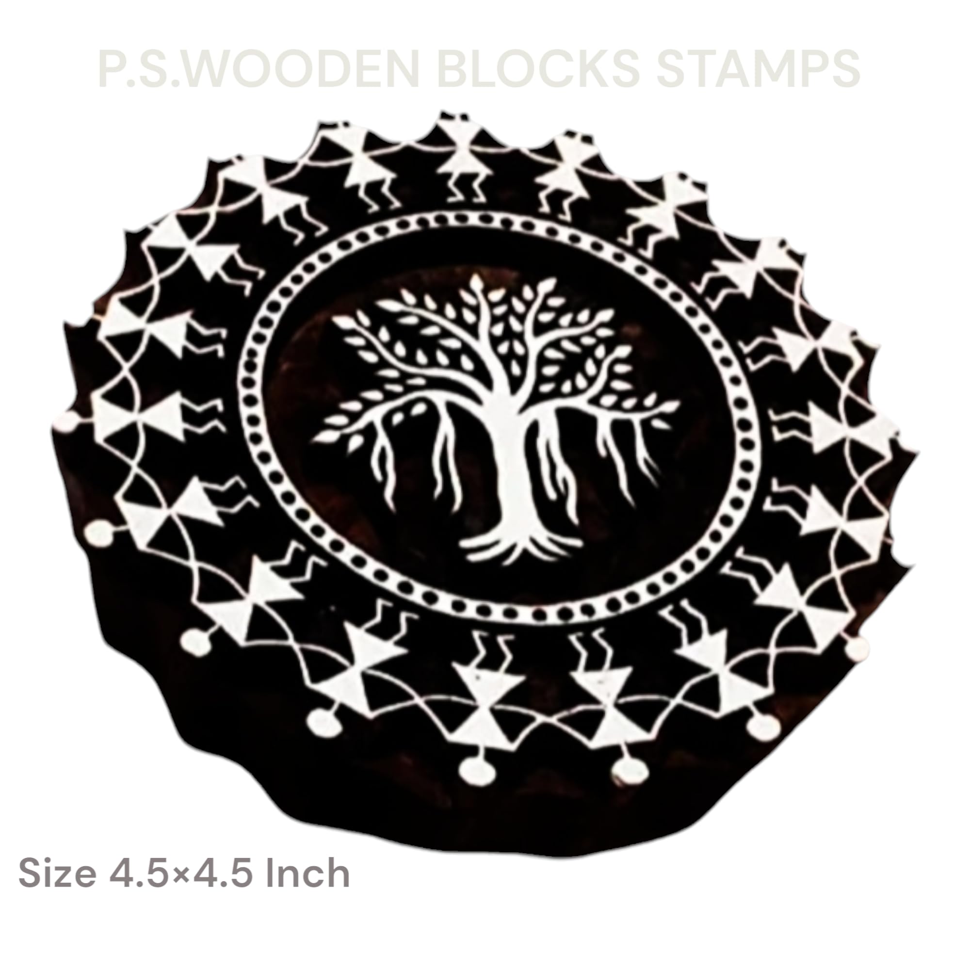 P.S.WOODEN BLOCKS STAMPS, Warli Round Wooden Printing Block Stamp (Size 4.5 * 4.5 inch) Hand-Carving Printing Block Set 1 Piece (B08HCNP7Y8) Amazon Price History, Amazon Price Tracker