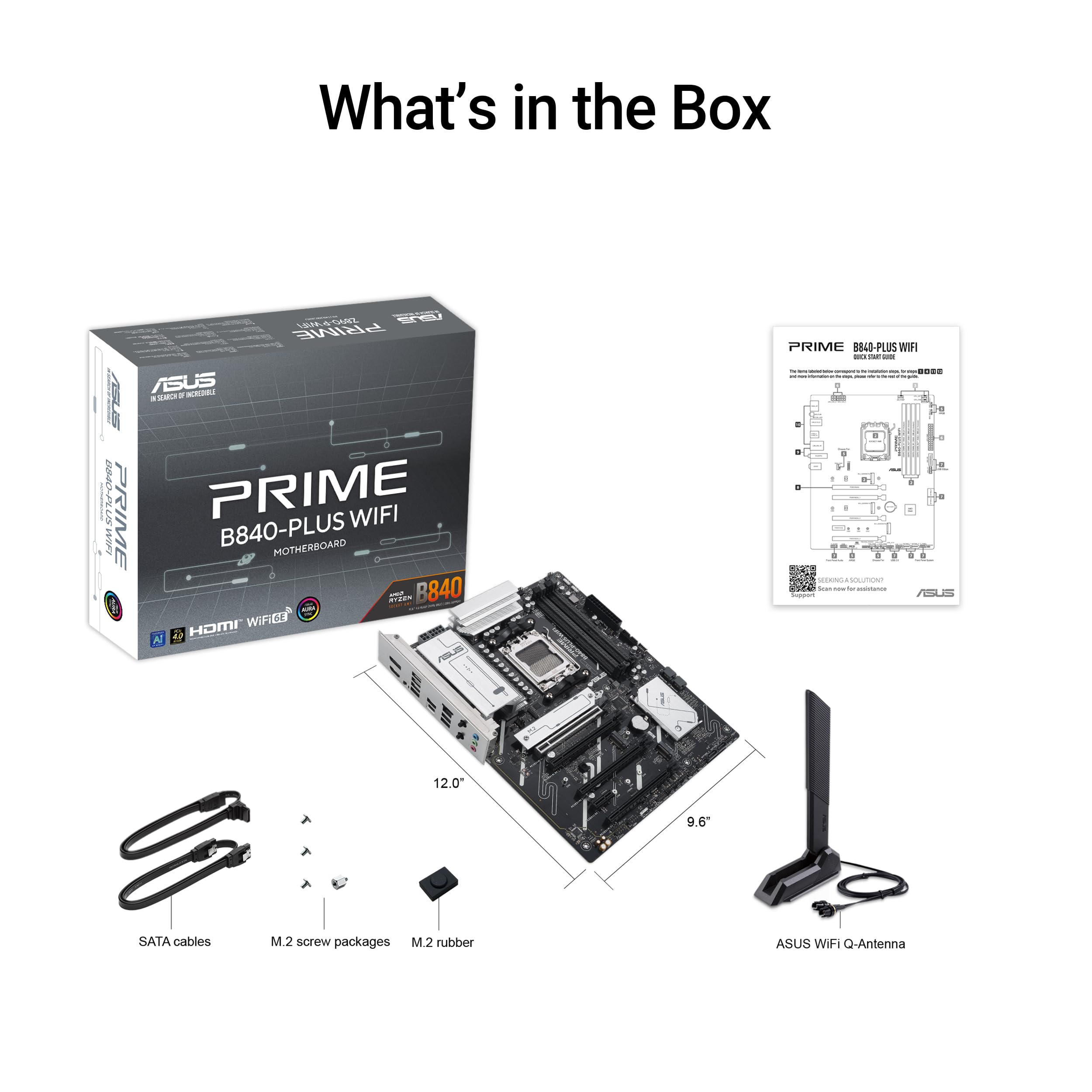 Amazon | ASUS PRIME B840-PLUS WIFI AMD B840 ATXマザーボード、DDR5