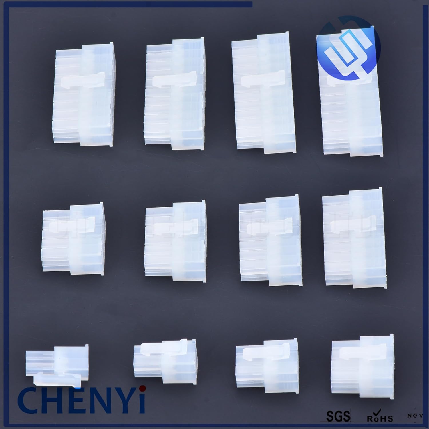 Automotive electronic wire connector plug 5557 kits 2P 4P 6P 8P 10P 12P 14P 16P 18P 20P 22P 24P 4.2mm female Electrical Socket - (Color: 2-24R Full sets, Package: 5pcs With terminal)