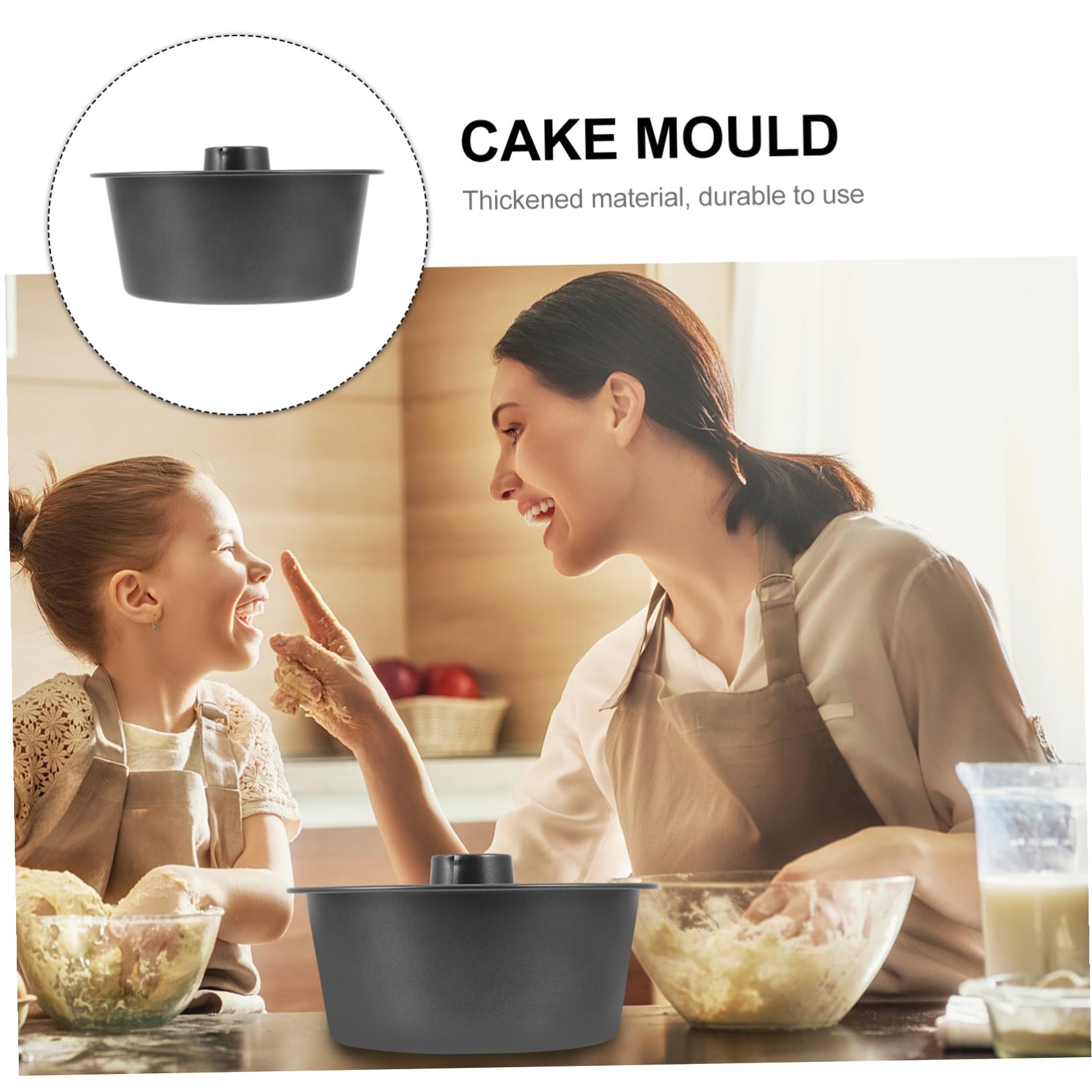 Moule à Gâteau Angel Cake Rond Creux Noir, Célébration Halloween