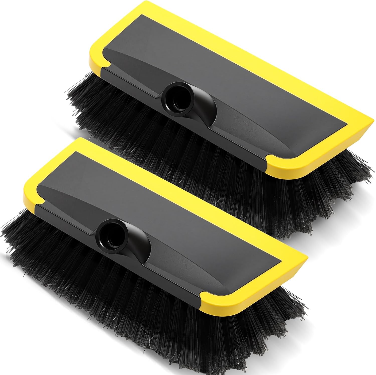 2 Pcs 10 Inch Solar Panel Soft Brush Cleaner Head, Bristles Scrub Brush with Rubber Protective Pads Prevent Scratches, for Solar Panels, Cars, RV, Trucks, Boats, Facades of Houses(Blue)