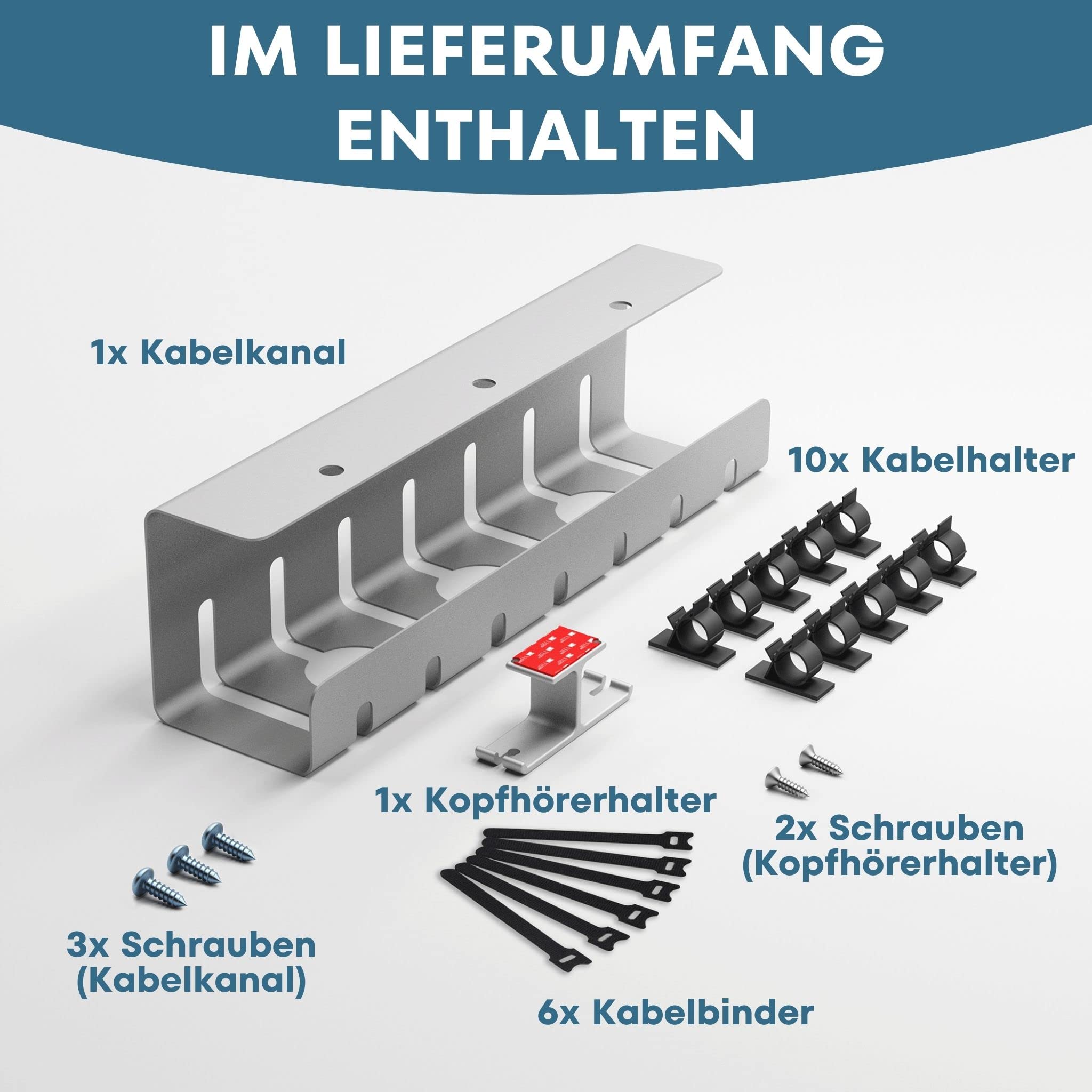 ALBATROS Schreibtisch-Gestell Lift S5S + Kabelkanal, Silber, 2X Motoren, elektrisch höhenverstellbar mit Memory-Funktion, Kollisionsschutz und Soft-Start/Stop