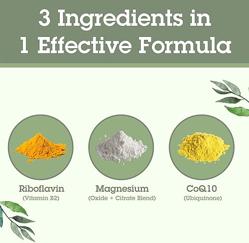 Miniatura 4 de Quantum Health MigShield - Suplemento de magnesio con riboflavina y CoQ10 ayuda a promover la función adecuada del cerebro, corazón y músculos,