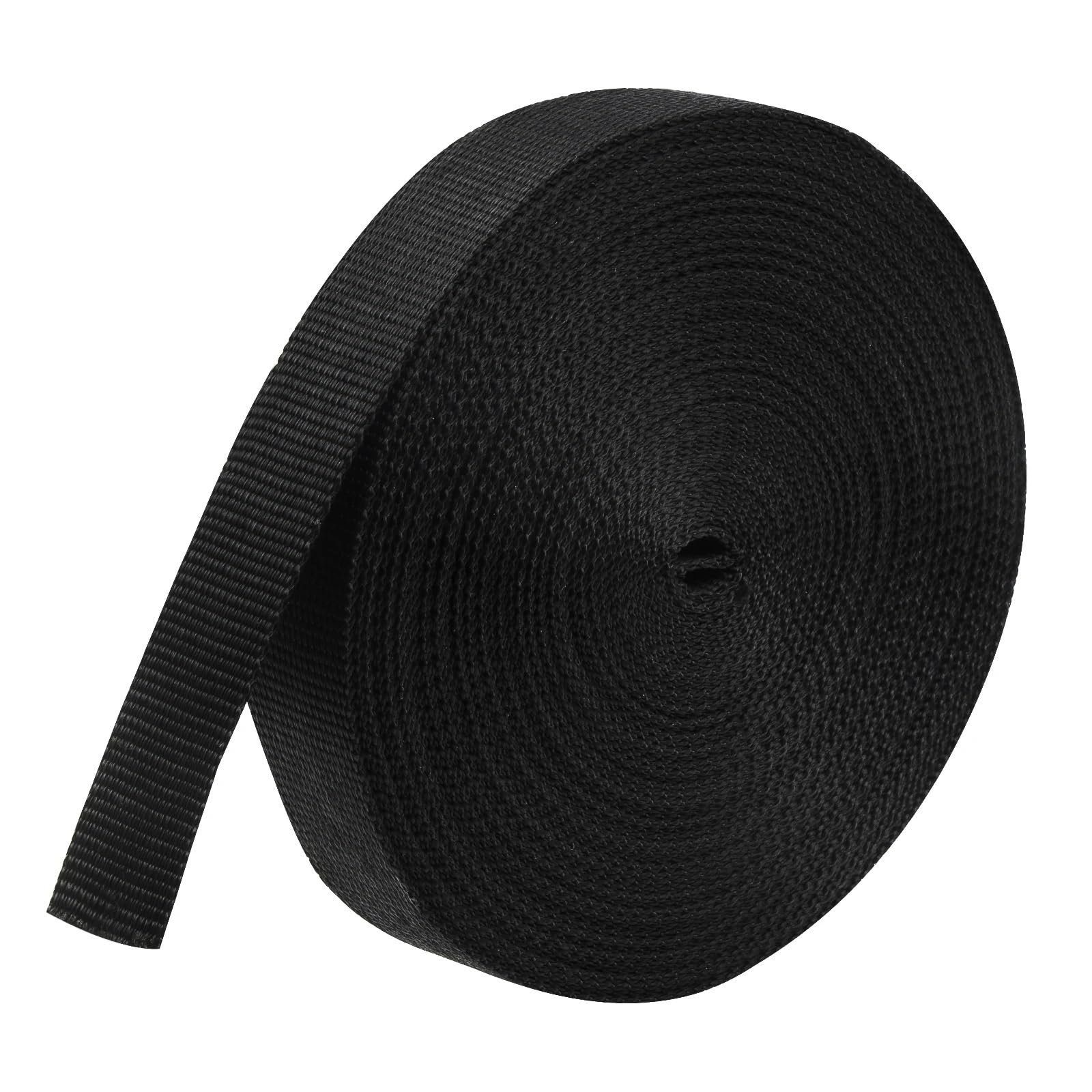 Webbing 15yards Nylon Webbing Strap Black Heavy Duty Belting Strapping for Backpack Climbing 25mm