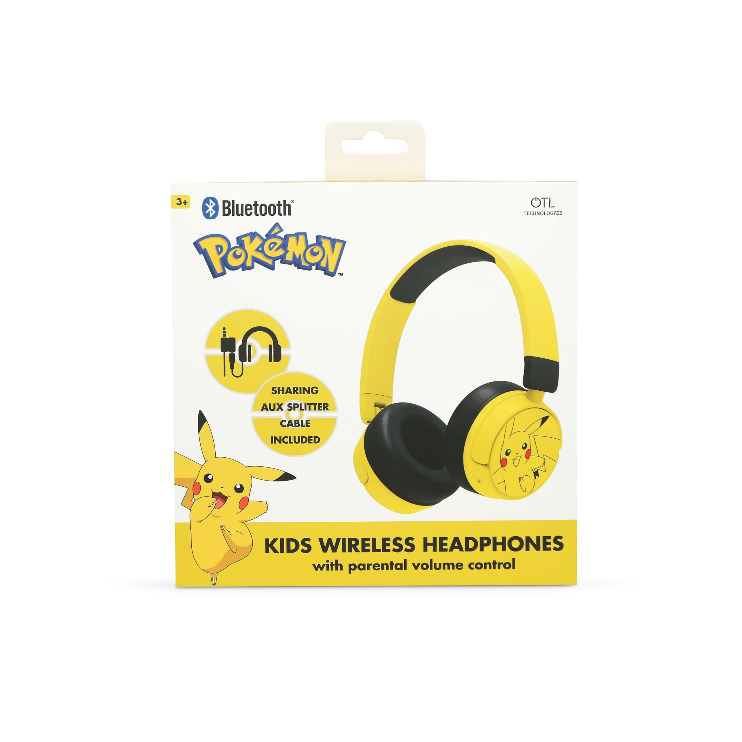 OTL Technologies PK1315 Pokemon Pikachu Kids Wireless Headphones - Yellow - Image 2