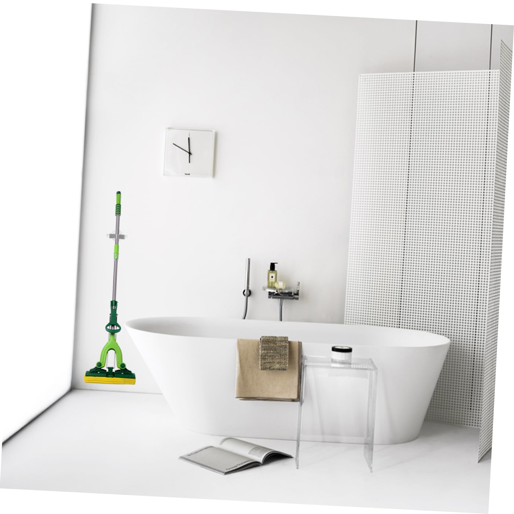 STOBAZA Mop Holder Suction Cup Hooks 4 Pcs Suction Cup Hook Mop Hook up Broom Multifunction White Hanger Broom Holder