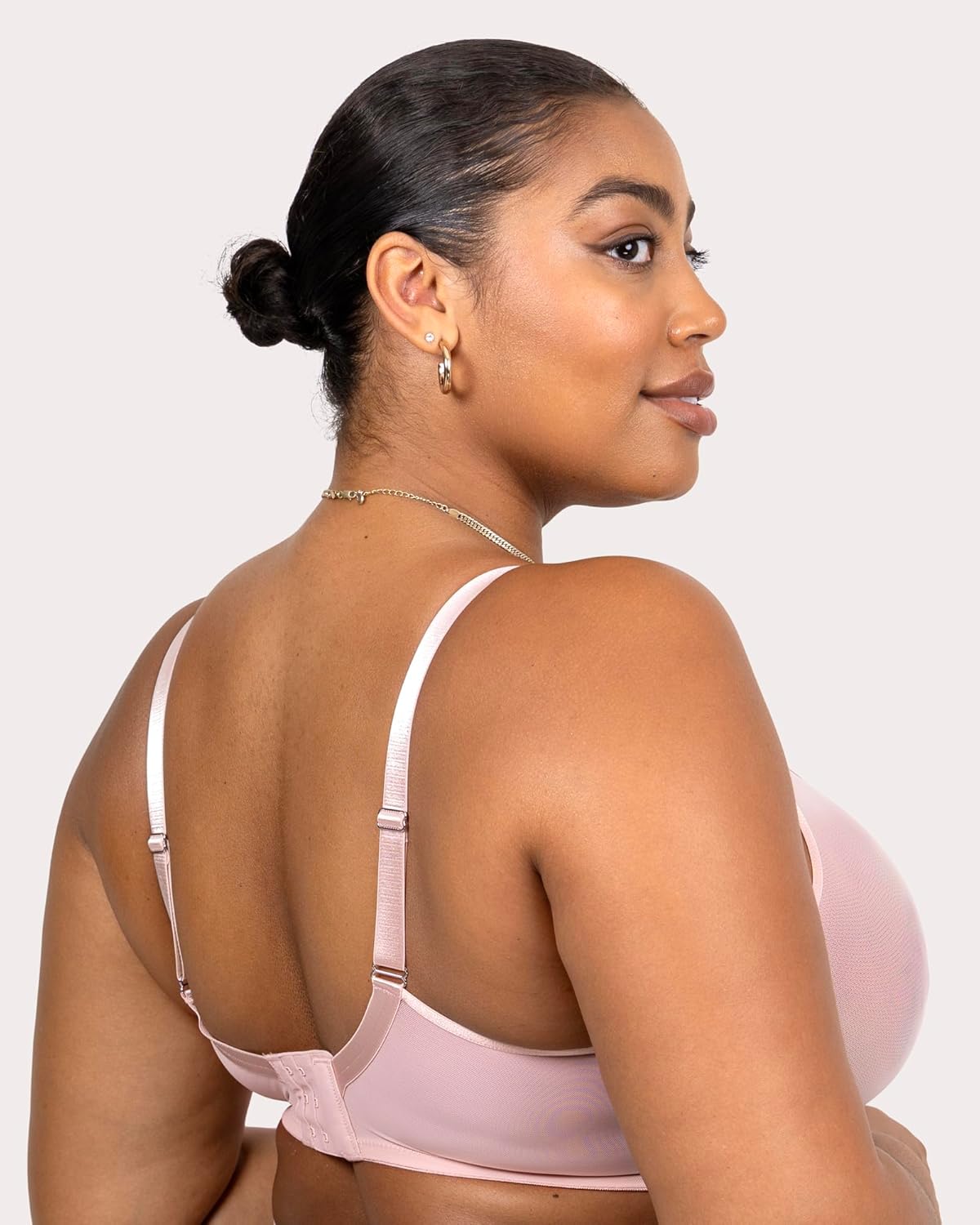 Curvy Couture Womens Sheer Mesh Full-Coverage Unlined Underwire Bra - Image 3