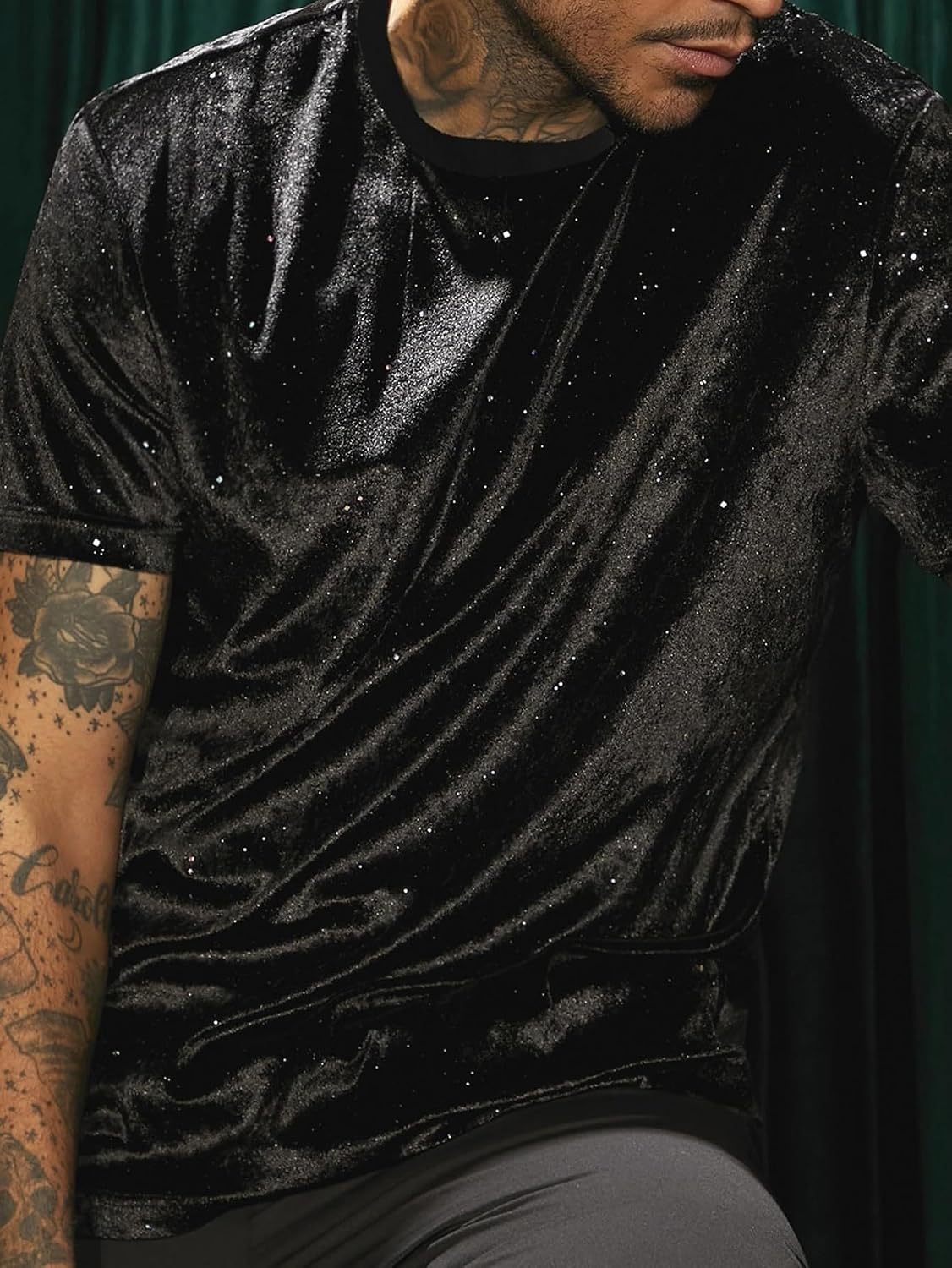Men's Classic T-Shirt, Crew Neck Short Sleeve Costume Summer Top Tee, Fall/Winter