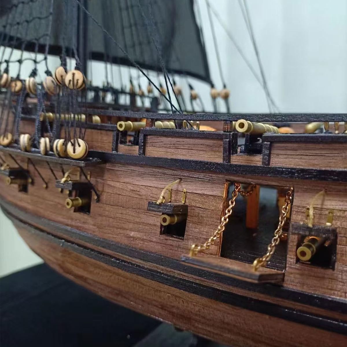 Amazon | JUNENTER 3D木製海賊船パズル 1/50 ブラックパール号模型