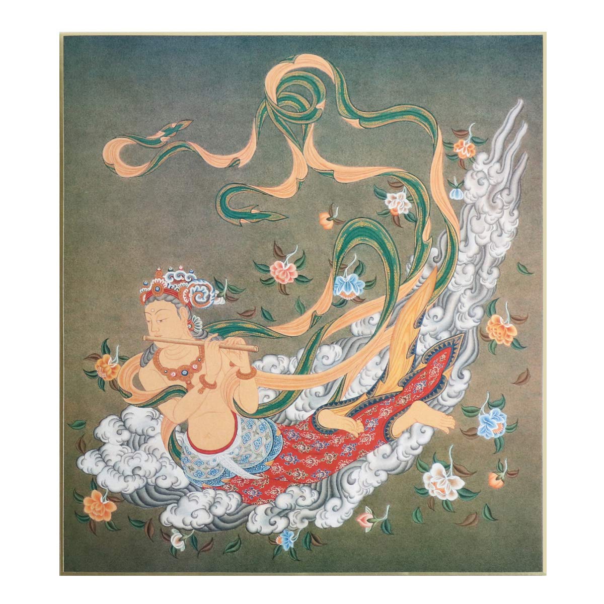 Amazon.co.jp: 仏画色紙 色紙 飛天 法徳堂 縦27.2cm×横24.2cm