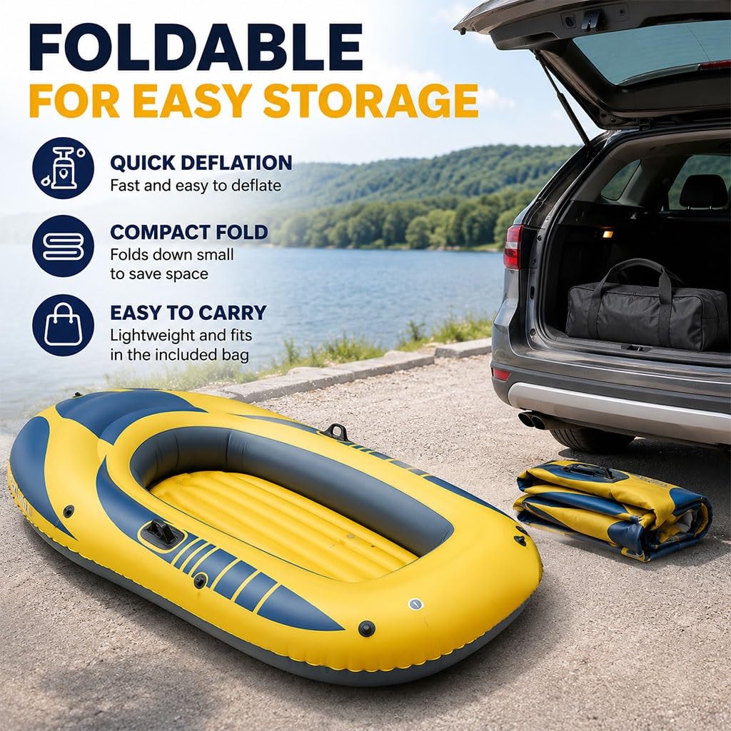 Kayak Gonfiabile Da Esterno, Canoa In PVC Durevole, Con 3 Camere D'Aria