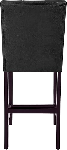 Miniatura 50 de Homepop Decoración del hogar | Taburetes de bar clásicos de altura de mostrador | Taburetes de bar de piel sintética de 24 pulgadas | Muebles