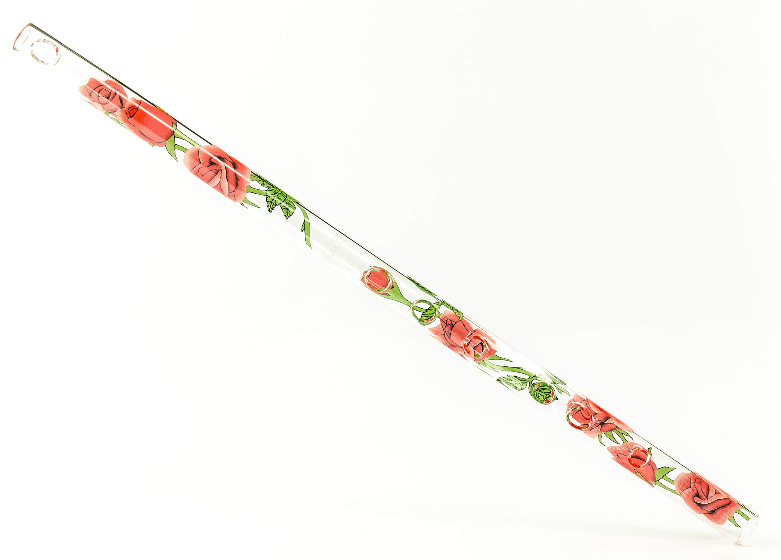 Amazon | HALL CRYSTAL Flute A Offset Red Rose with Green