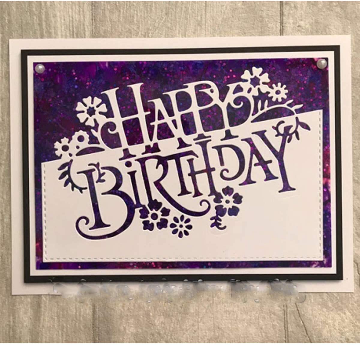 Matrices De Découpe En Métal « Happy Birthday » Pour Scrapbooking