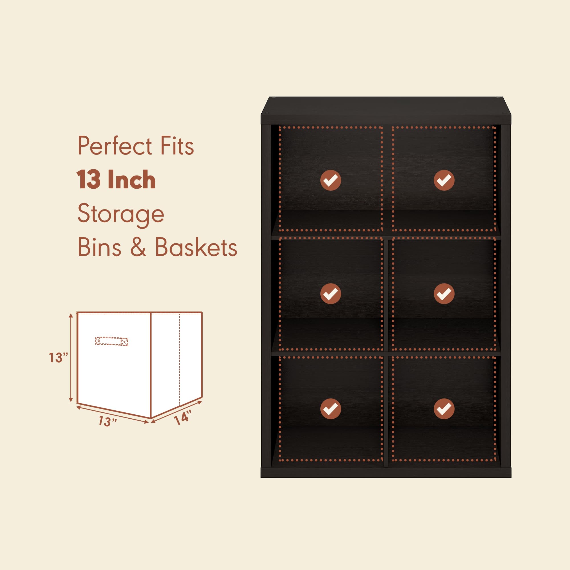 Furinno CUBICLE Mobile per Giradischi con Raccoglitore per Vinili, 5-Cube 1.2 Extra Spesso Raccoglitore per Dischi in Vinile, Scaffale Multimediale per CD DVD Dischi, Rovere Scuro Nero