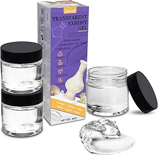 6oz Exhibit Gel for Museum, Removable Clear Museum Putty for Museum Collections, Reusable Museum Gel Fixed Collection and Decorations, No Residue Exhibit Wax Prevent Vibration, Falling