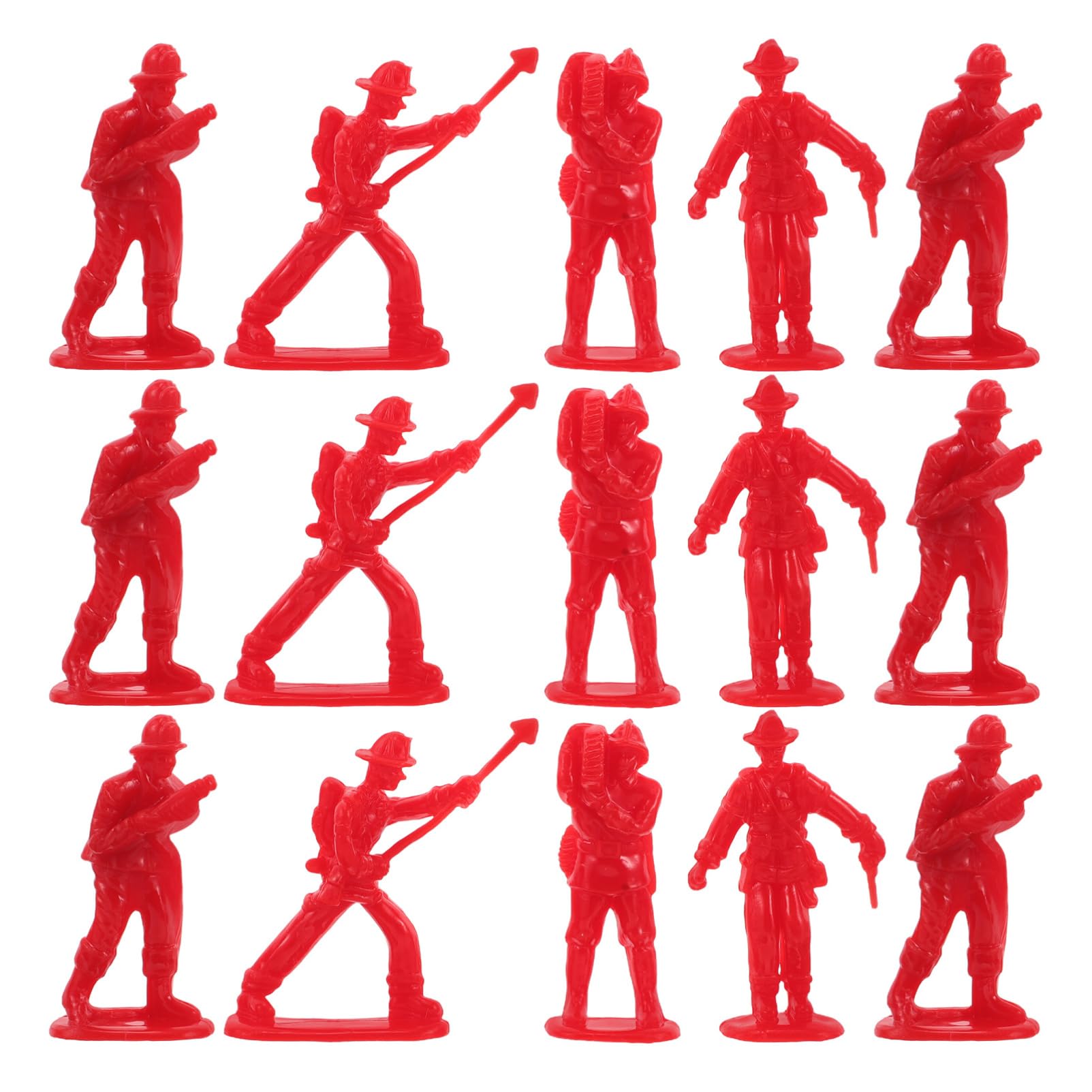 ERINGOGO 100pcs Fireman Figurines Mini People Toys Realistic Firefighter Cake Toppers Ornaments for Boy Girl Birthday Decorations Educational Play and Party Favors