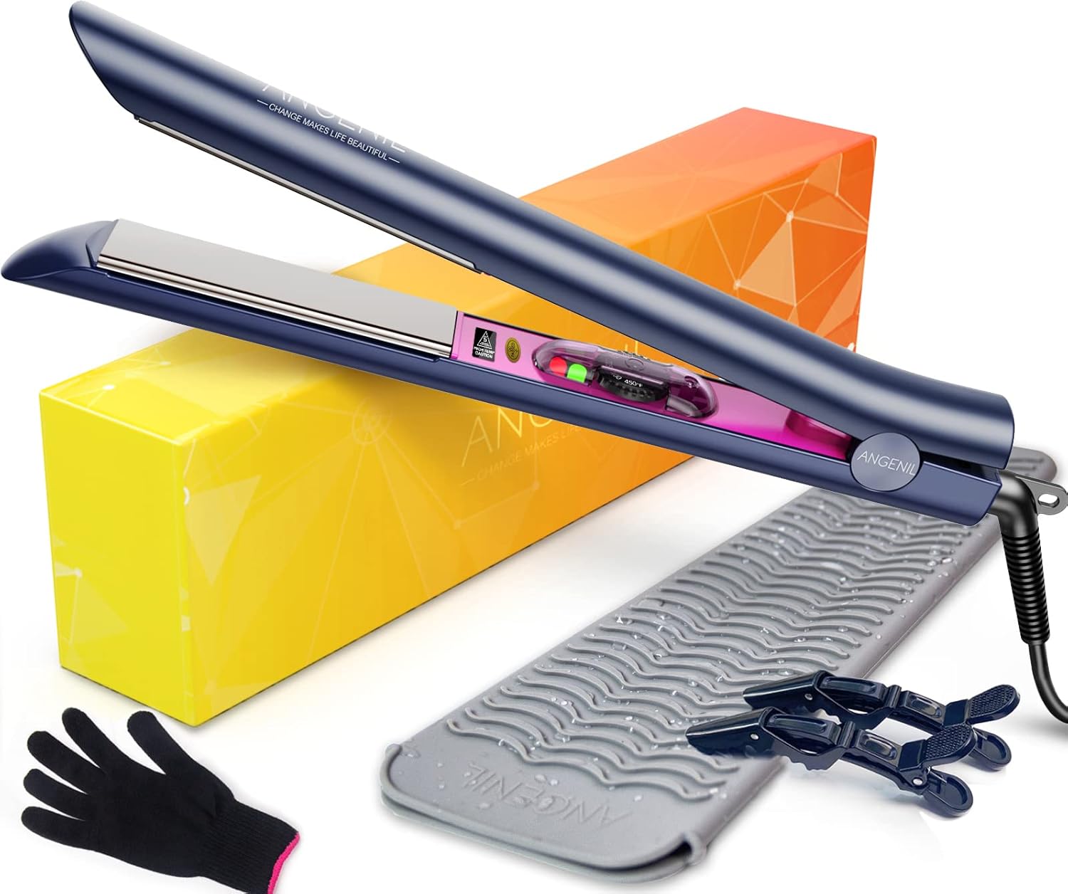 ANGENIL Professional Hair Straighteners Nano Titanium Hair