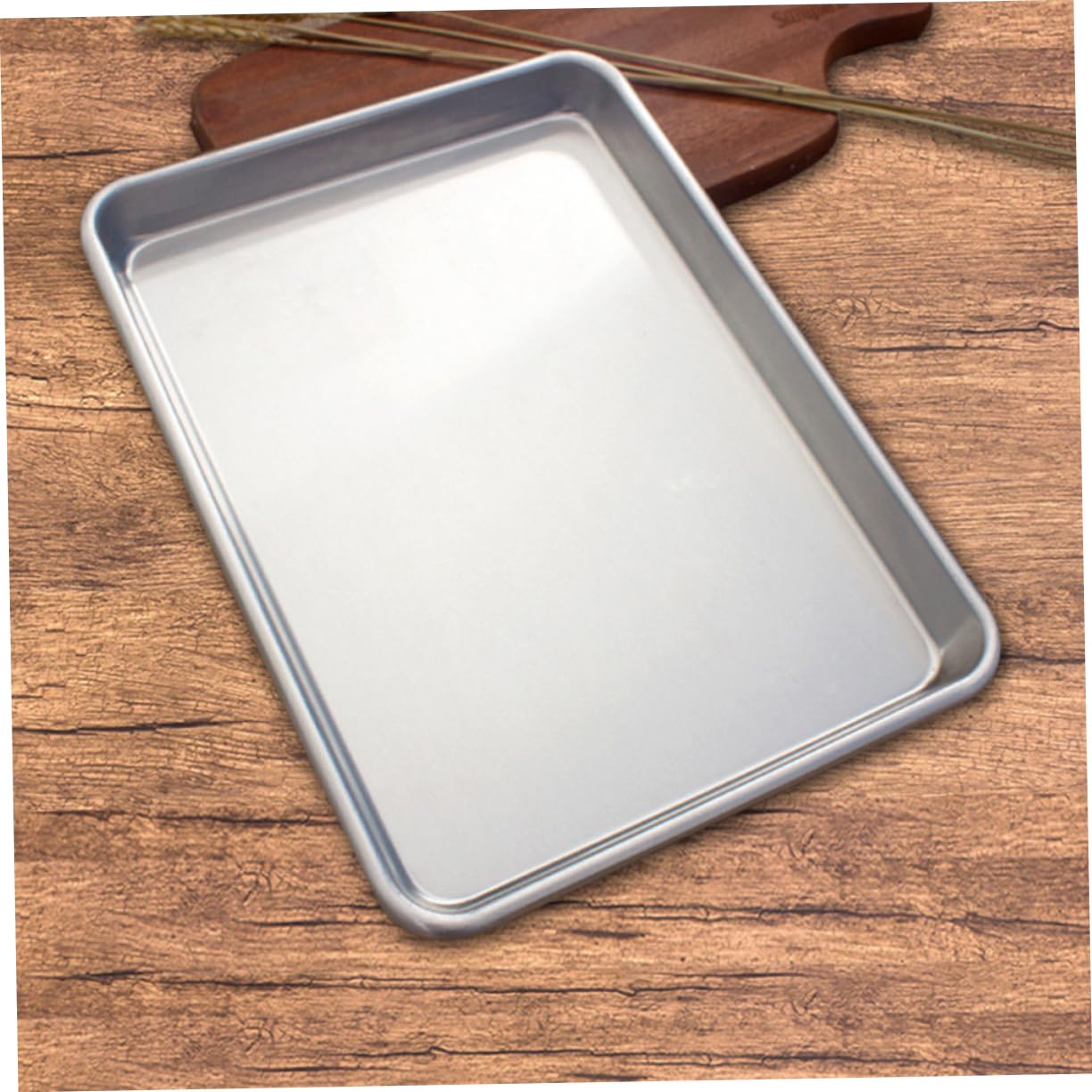 Genérico 2piezas Bandeja Para Hornear De Aleación De Aluminio Antiadherente De Molde Rectangular Para Pasteles y Galletas Utensilio De Cocina Profesional