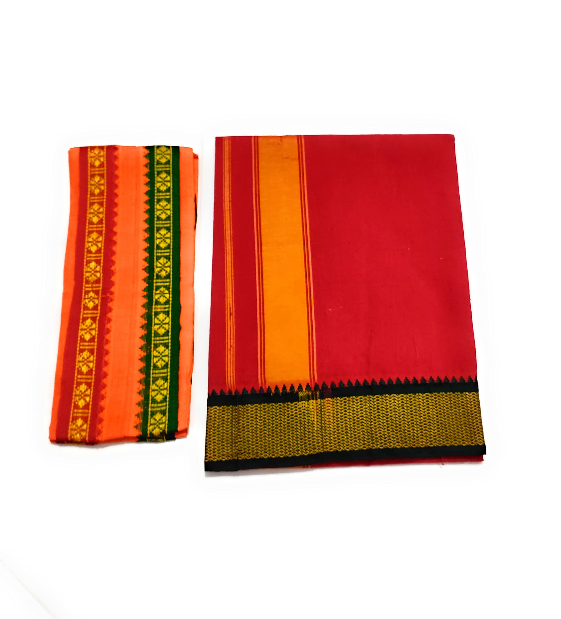 COTTON FANCY 2 METERS DHOTI/LUNGI WITH GAMCHA/TOWEL LG 58-picture-55