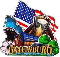 Vista 1 de Gatlinburg Ternessee USA - Imán de madera para nevera, monumentos 3D, recuerdos coleccionables, decoración hecha a mano, 1773