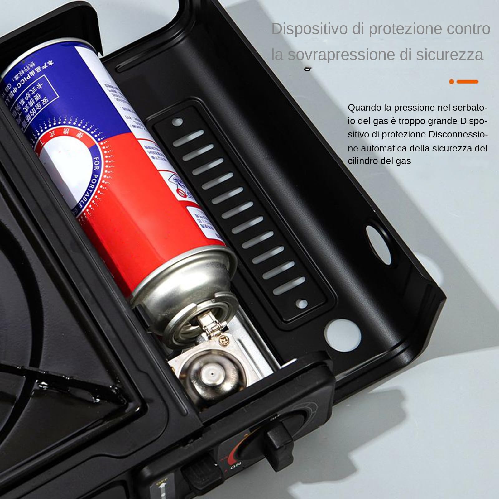 Hornillo Portátil Cocina Cortavientos Encendido Automático Control Preciso