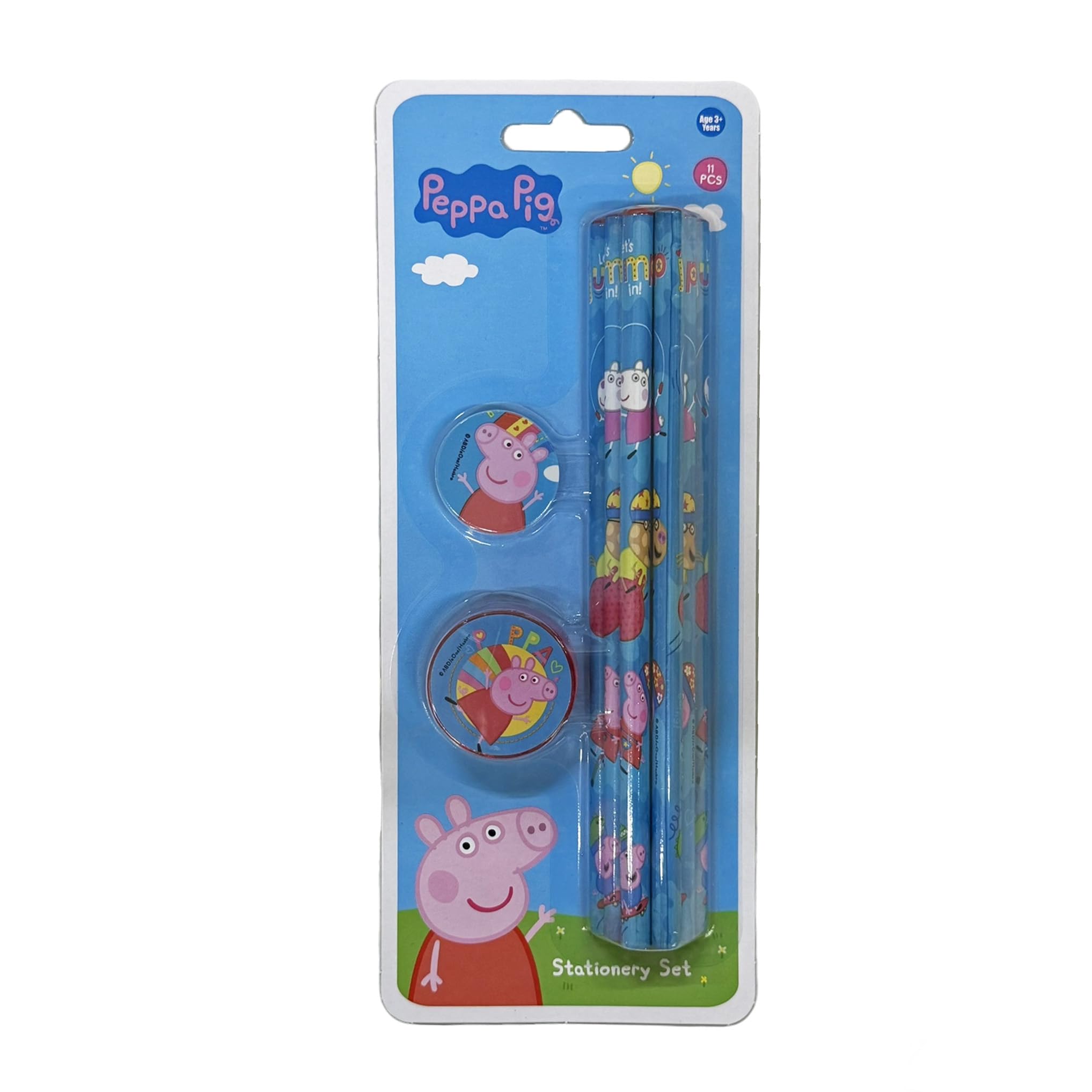 Peppa Pig 11 pcs Writing Set for Girls – Includes 9 Pens, 1 Rubber kanjak Gifting and birthay Return Gift-image-31