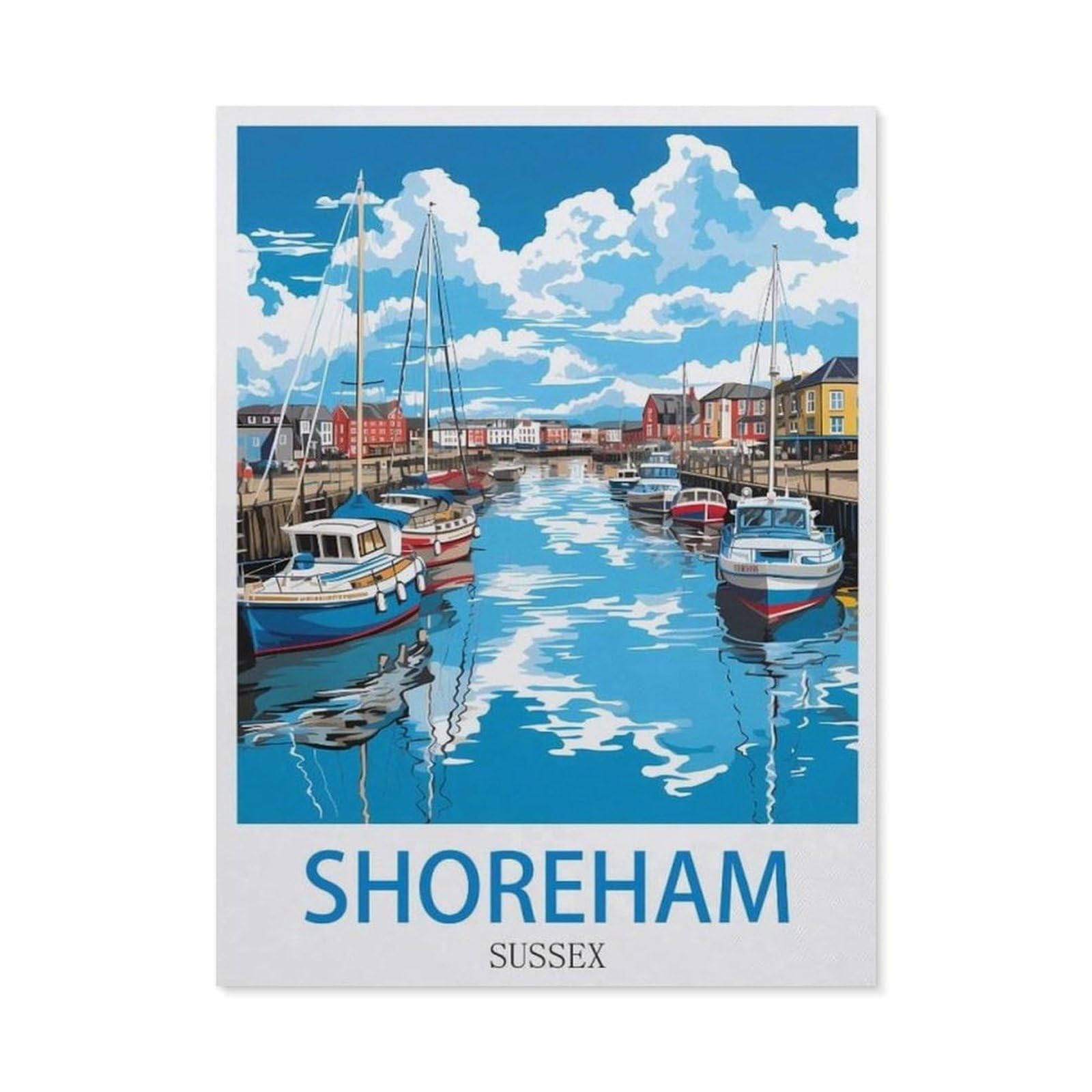 BEAYODKP 5D Diamond Painting Kits，Shoreham Sussex（30 x 40 cm）