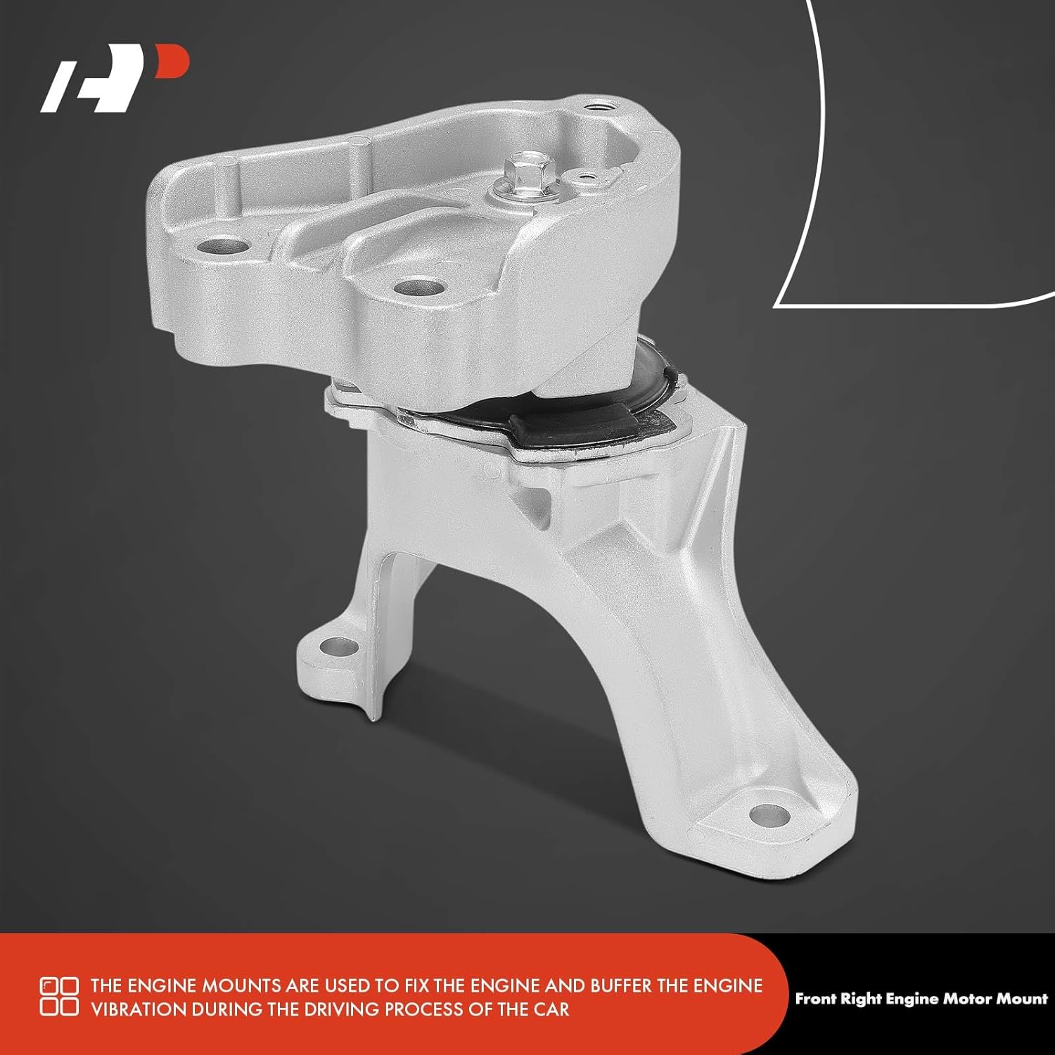 A-Premium Front Right Engine Motor Mount Compatible with Honda Accord 2018 2019 2020 2021 2022, 2.0L, Passenger Side