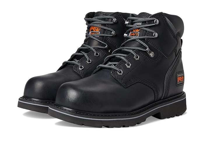 Timberland PRO Pit Boss steel toe boots in black leather