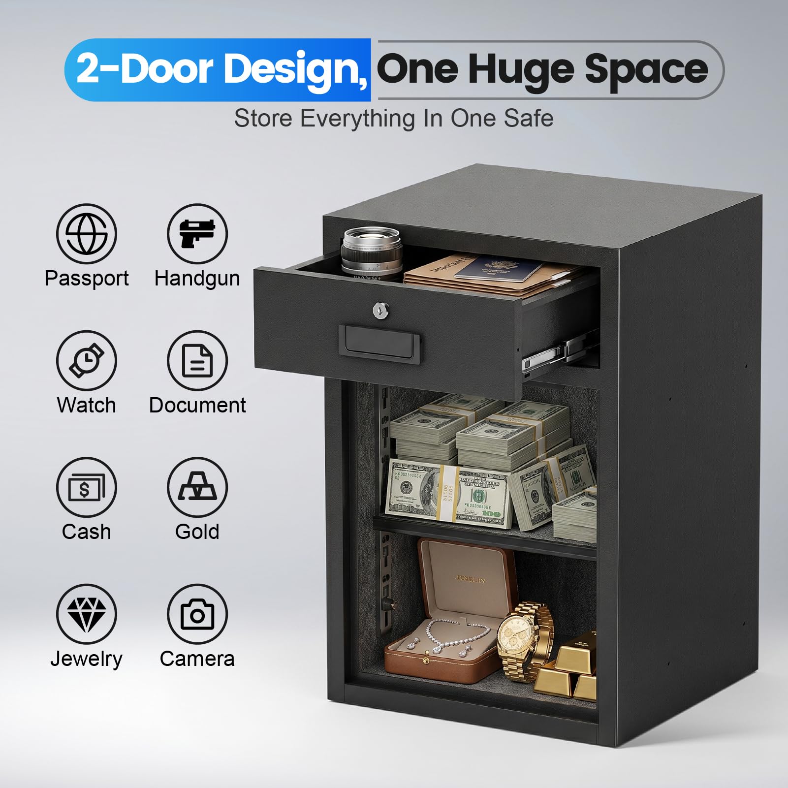 Amazon.com: Xyvaly 5.1 Cu Ft Heavy Duty Drawer Safes Home Safe