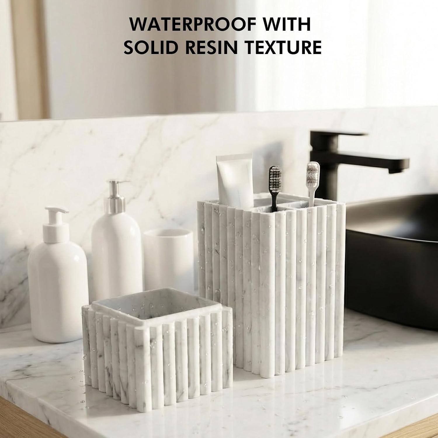 Toothbrush Holder with Lid- Covered Toothbrush Holder for Bathroom