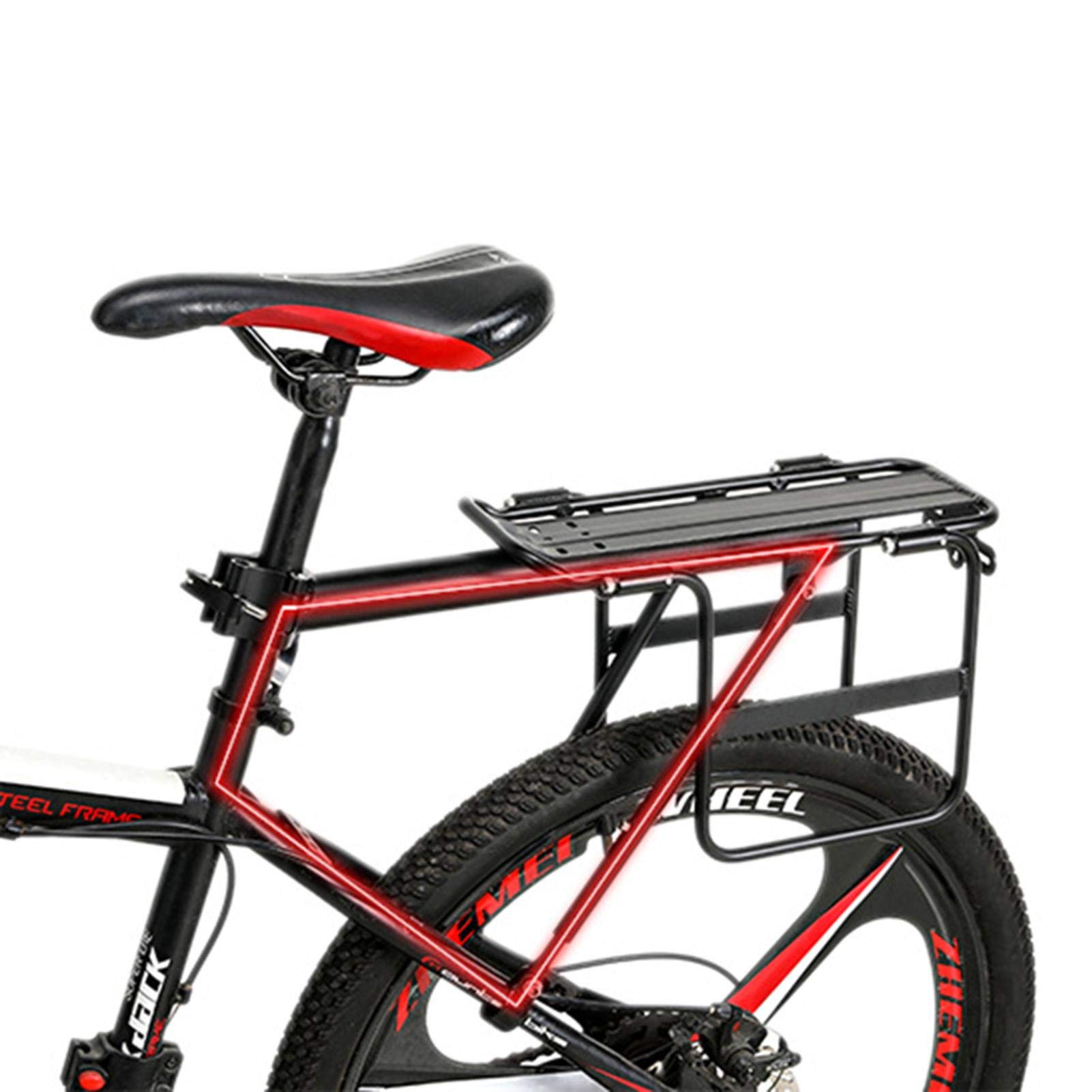 軽量なのに耐荷重50kg 後付け自転車用荷物ラック Amazon | 自転車荷台 リアキャリア 後付け 荷物ラック 耐荷重