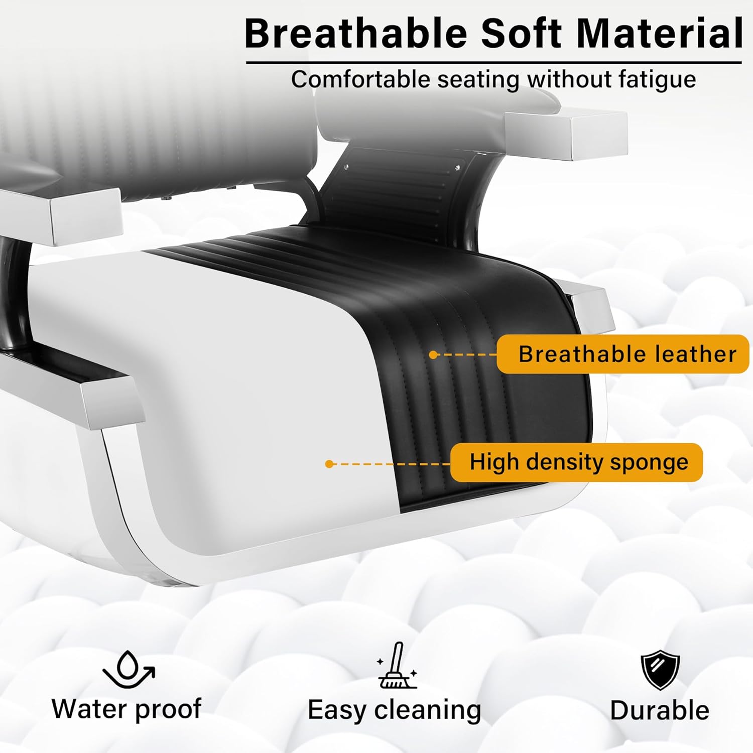 Barber Chairs Reclining for Barbershop, Black Salon Chair for Hair Stylist Heavy Duty with Footrest and Headrest, 360° Swivel All Purpose Shampoo Spa Beauty Tattoo Hydraulic Equipment