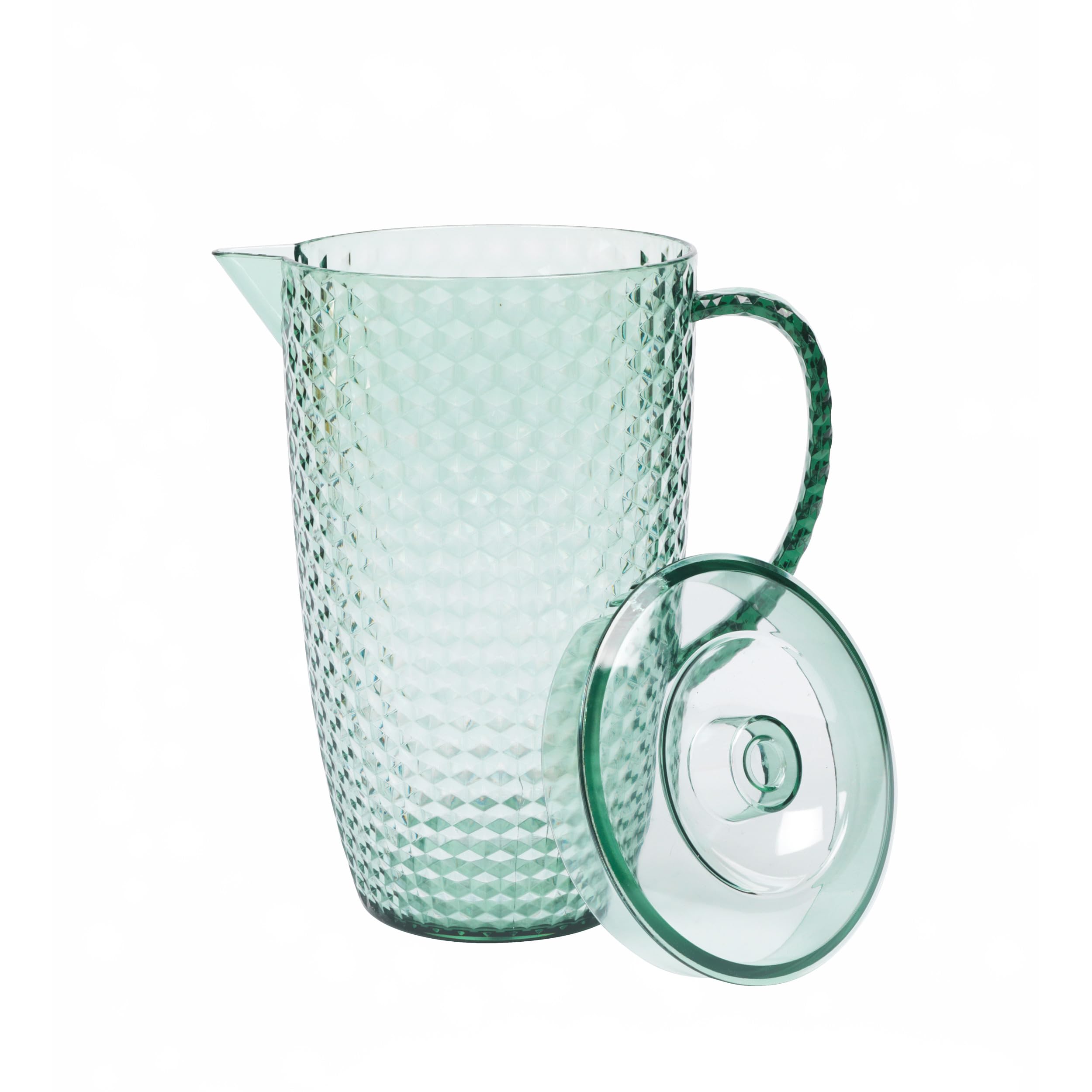Amazing Abby Acryl-Krug 2,7 L – Transparenter, Bruchsicherer Wasserkrug Mit Deckel, BPA-frei, Für Kühlschrank & Party