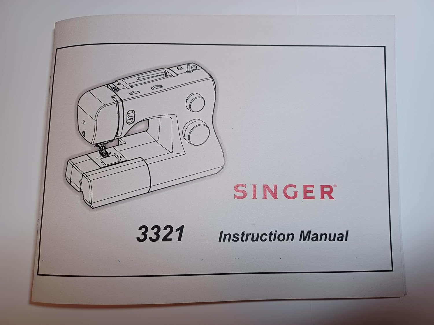 Singer 3321 Sewing Machine Manual (Reprint)